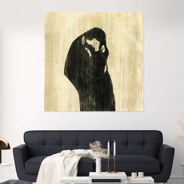 Posterlounge Wandfolie Edvard Munch, Der Kuss IV, Wohnzimmer Japandi Malerei