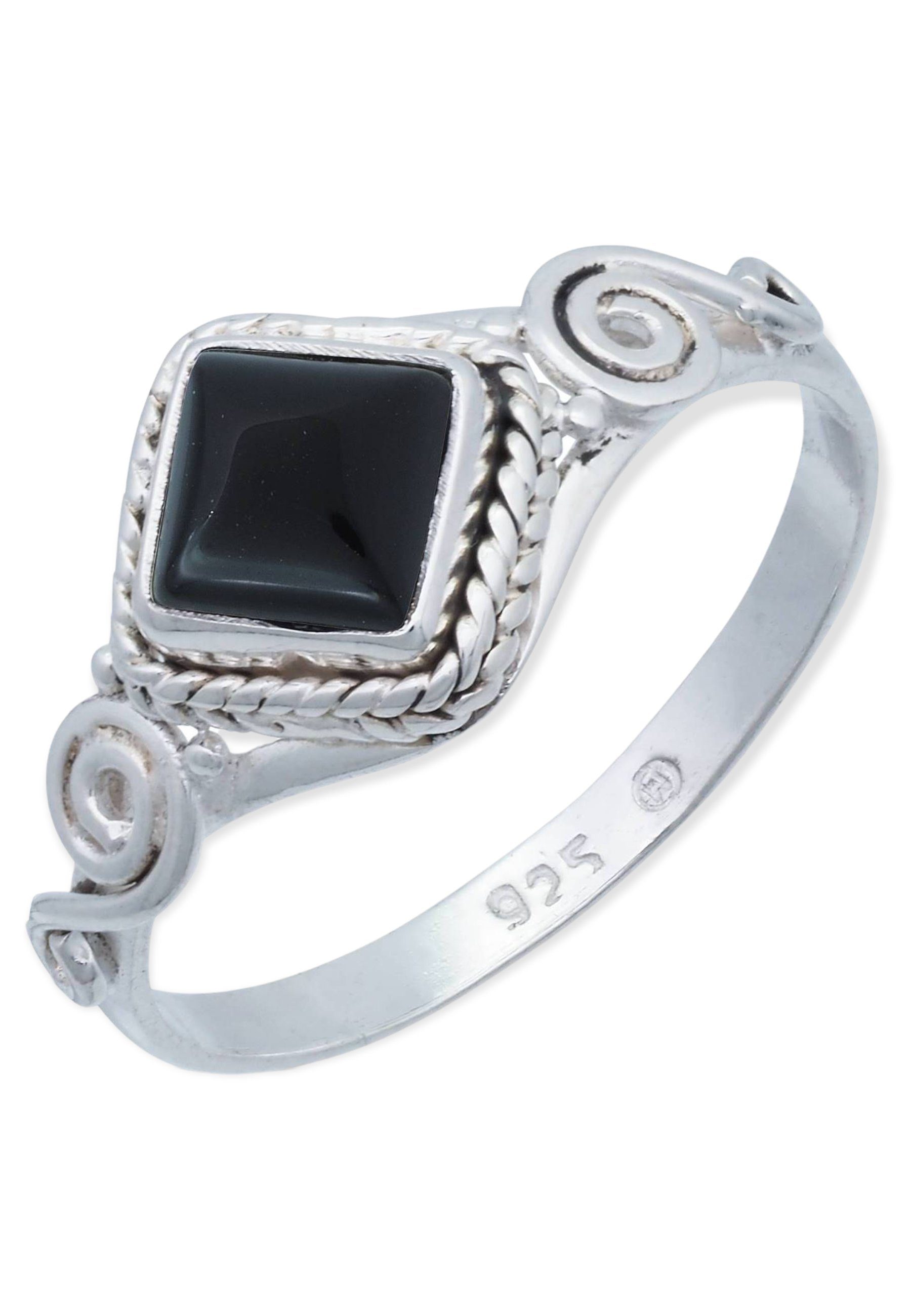 mantraroma Silberring 925er Silber mit Onyx