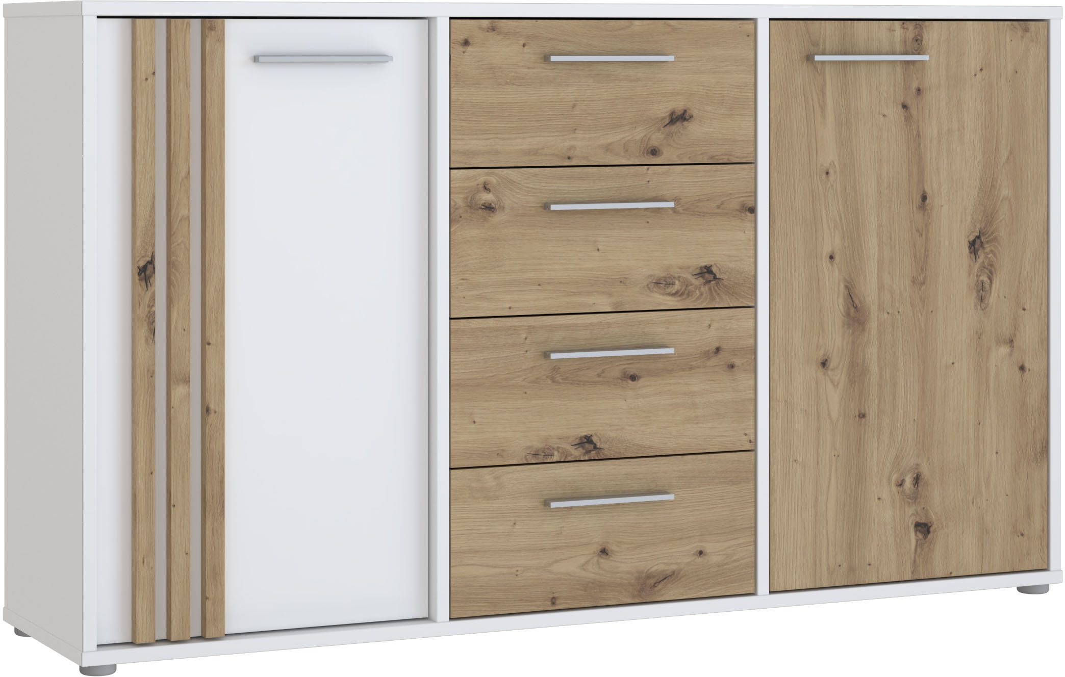 FORTE Sideboard Cardigan, Sideboard, 2 farbig, Stauraum, Schubkasten, Soft Close,Breite 142,6cm
