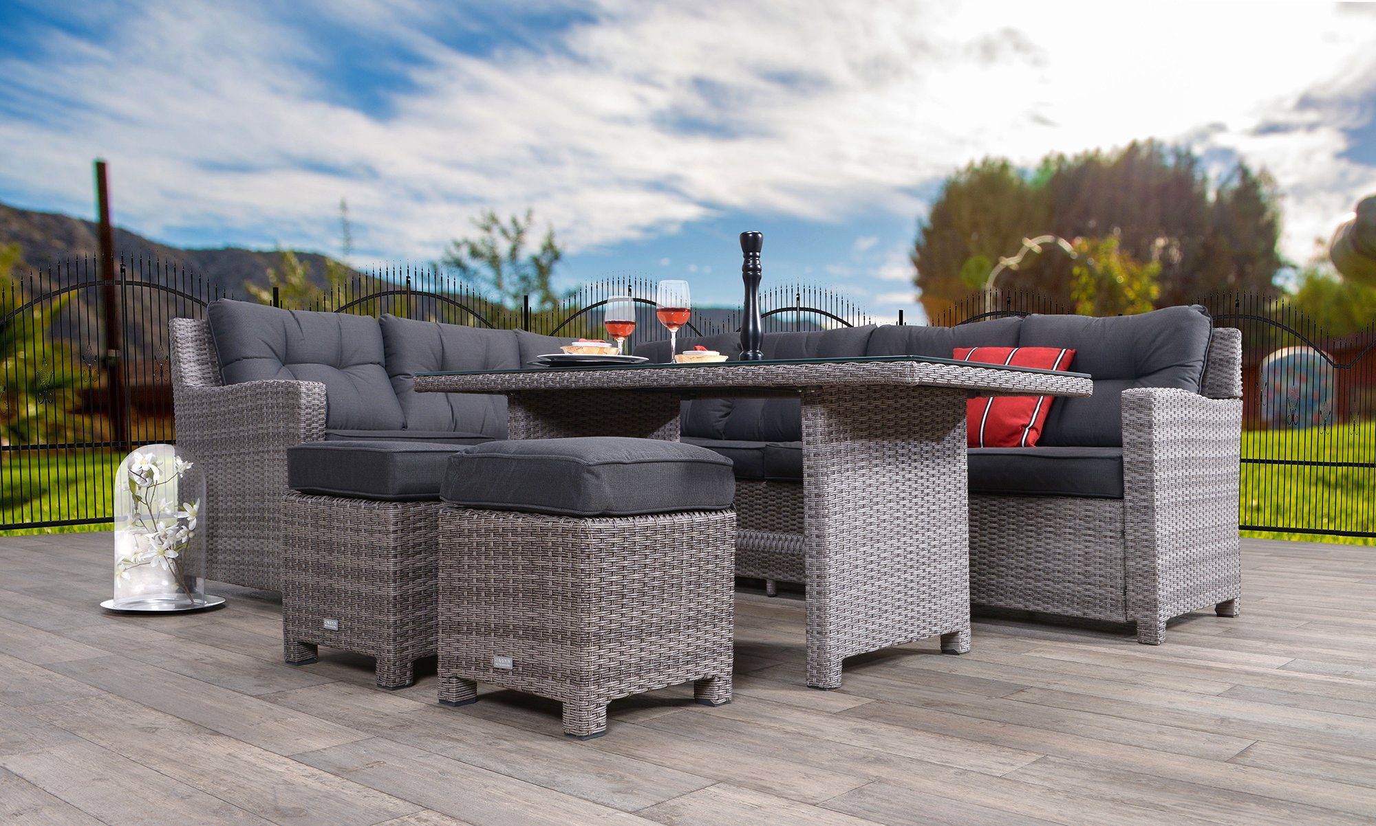 Gartenmöbelset BLUE BIRD von GMD Living - Einrichtungsvorschlag