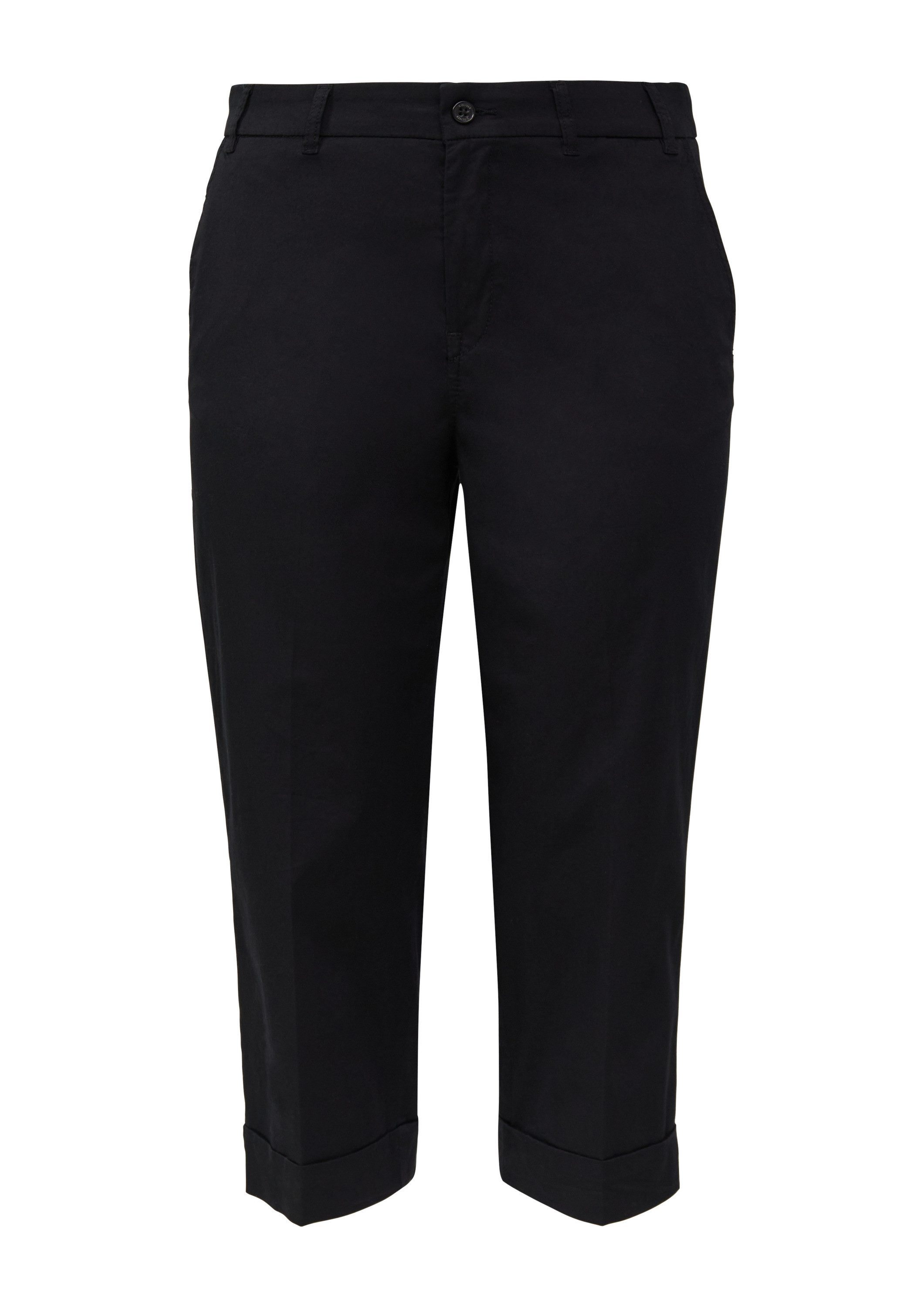 s.Oliver Culotte Hose High-Rise-Culotte aus Baumwollstretch mit Bügelfalten