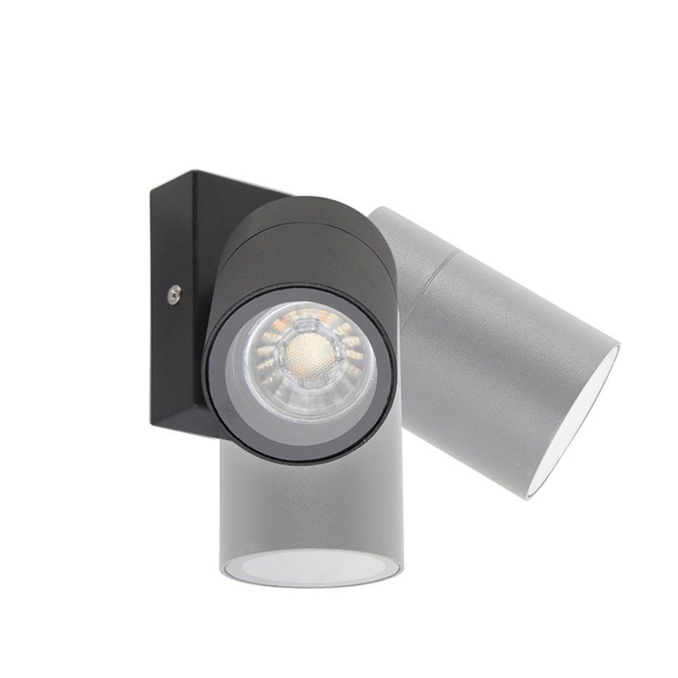Qazqa Außen-Wandleuchte Solo, LED wechselbar, GU10, günstig online kaufen