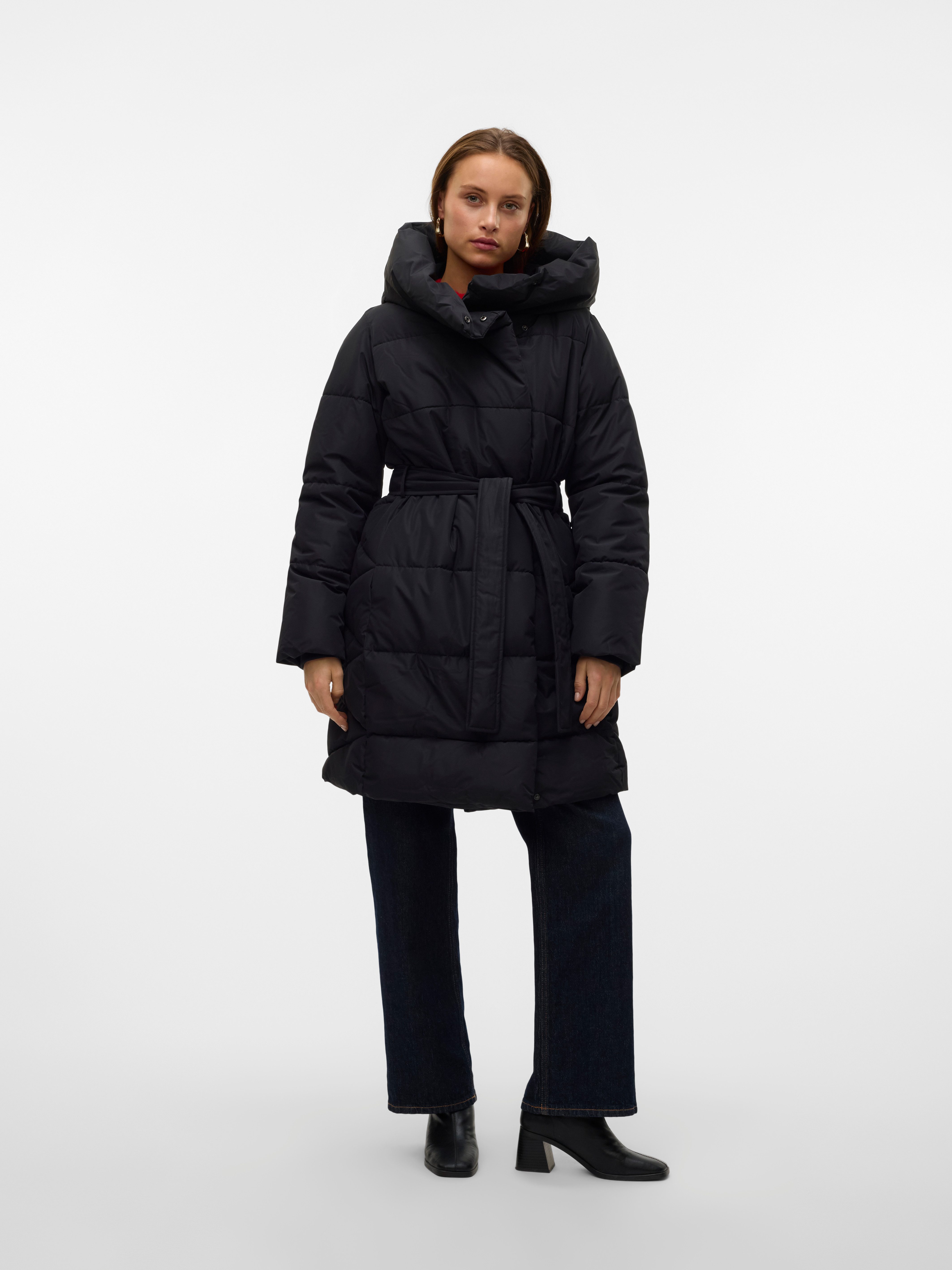 Vero Moda Steppmantel VMLEONIEKATE COAT GA NOOS mit abnehmbarem Bindegürtel