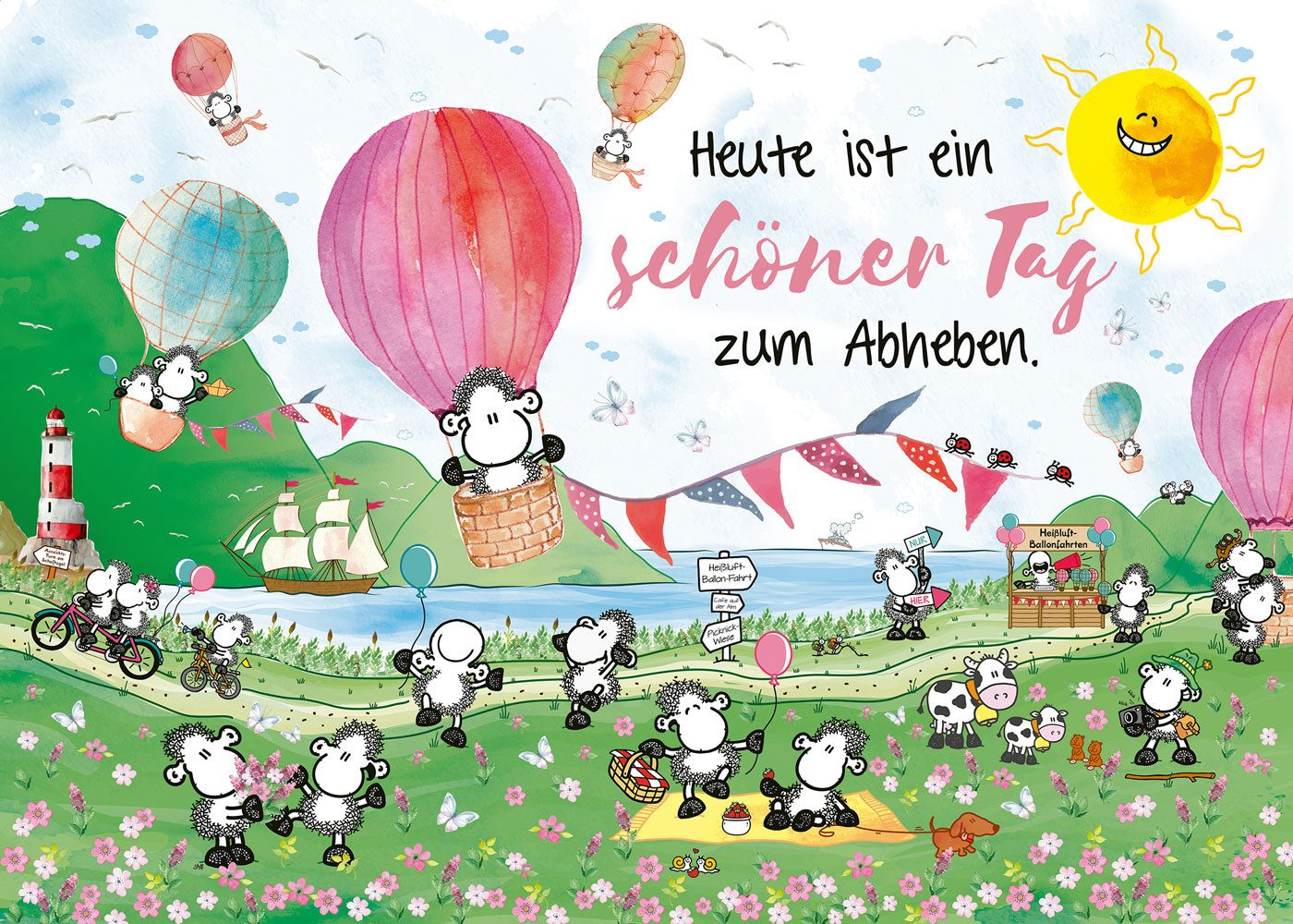Ravensburger Puzzle Sheepworld schöner Tag zum Abheben. 1000T Puzzle, 1000 Puzzleteile, Made in Europe