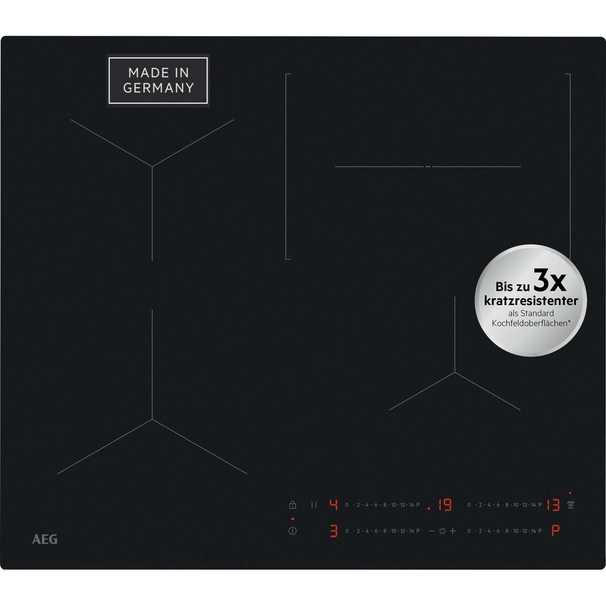 AEG Induktions-Kochfeld Serie 5000 TO64ICOFIT, SaphirMatt® SE: 3× Kratzresistenz, robust & langlebig, Made in Germany