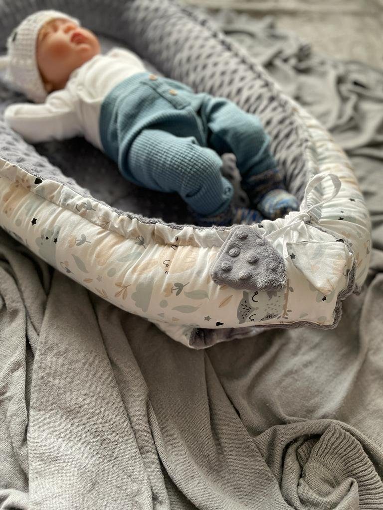 Loolay Bettnestchen MINKY/ Baumwolle BABYNEST Babykokon Geschenk Babyaussta günstig online kaufen