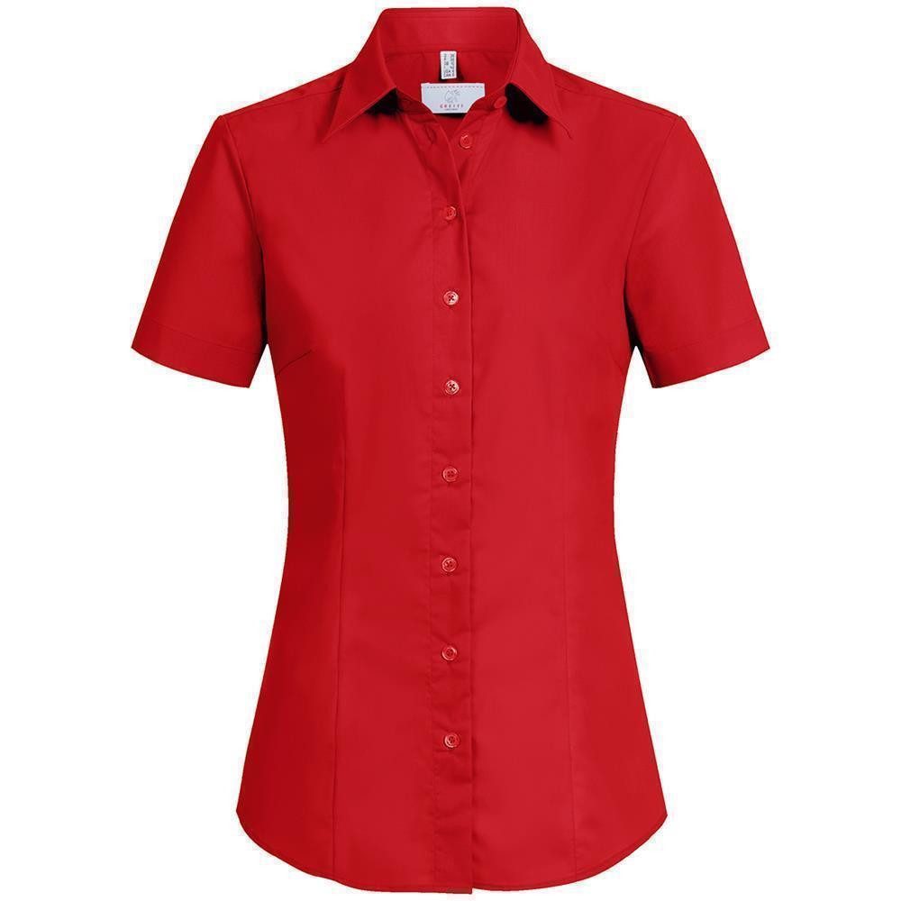 GREIFF Kurzarmbluse Greiff Corporate Bluse Damen BASIC Regular-Fit Rot 32 günstig online kaufen