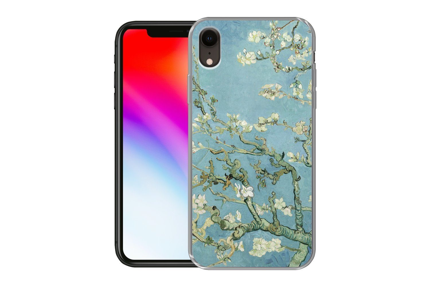 MuchoWow Handyhülle für Apple iPhone XR Mandelblüte - Van Gogh - Kunst, Smartphone-Bumper, Print, Handy Schutzhülle Dünn
