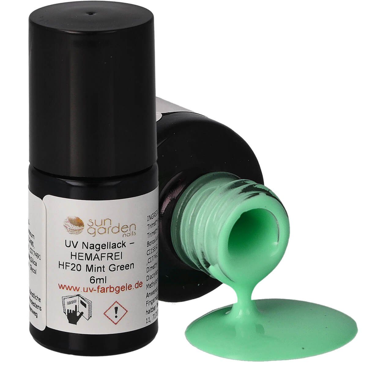 Sun Garden Nails Nagellack Green HEMAFREI HF20 6ml - – UV Mint Nagellack