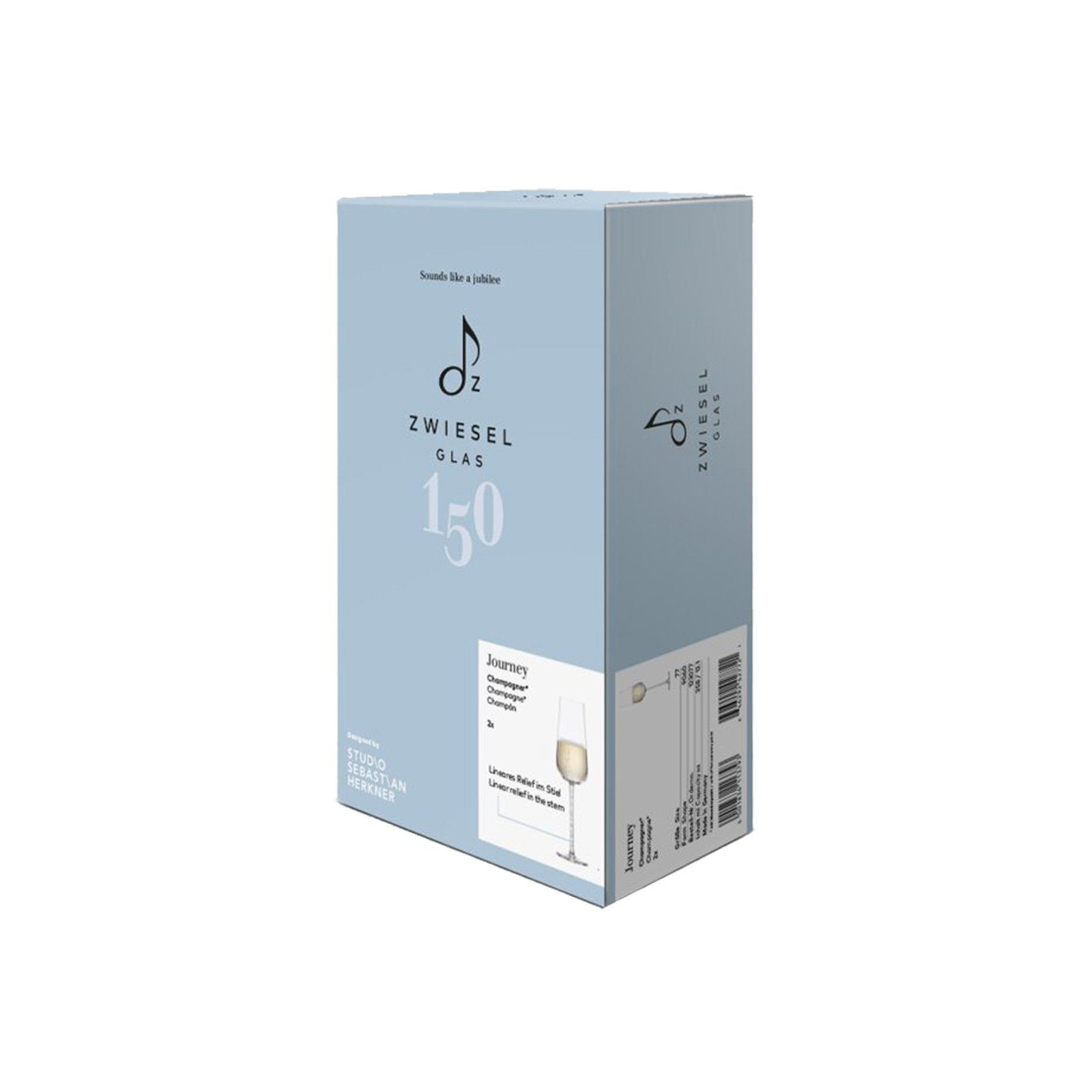 Zwiesel Glas Champagnerglas Journey Champagnergläser 358 ml 6er Set, 6-tlg., Glas