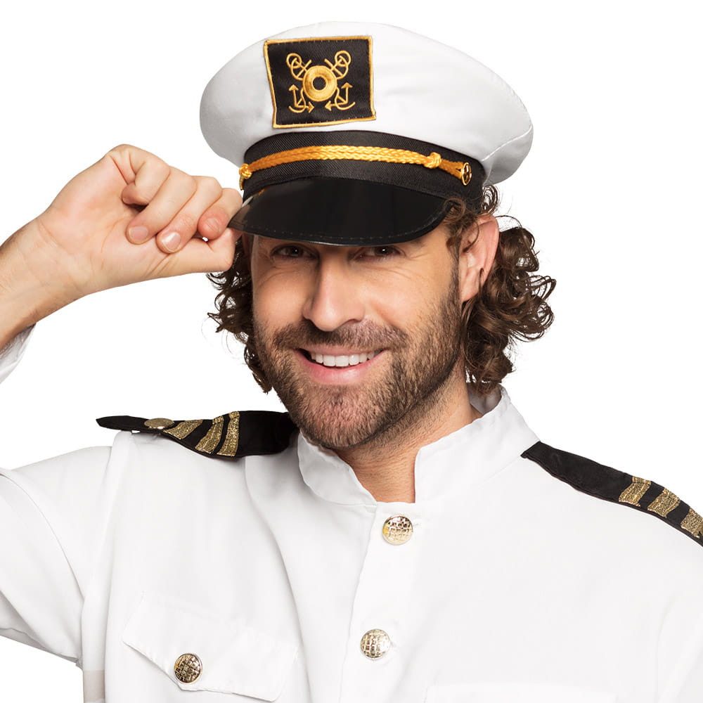 Kostüm Mütze Captain Jack weiß