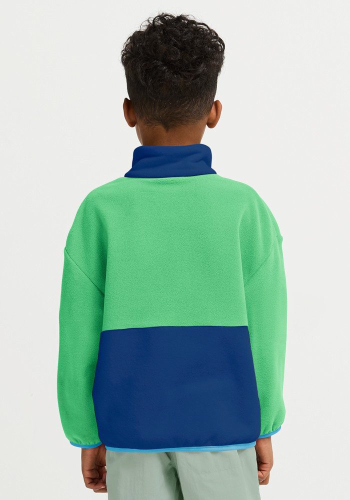 Jack Wolfskin Strickfleece-Pullover COLORBLOCK TAUNUS HZ K mit halbem Frontzipper, wasserabweisend, windabweisend, atmungsaktiv – Bild 4 von 5