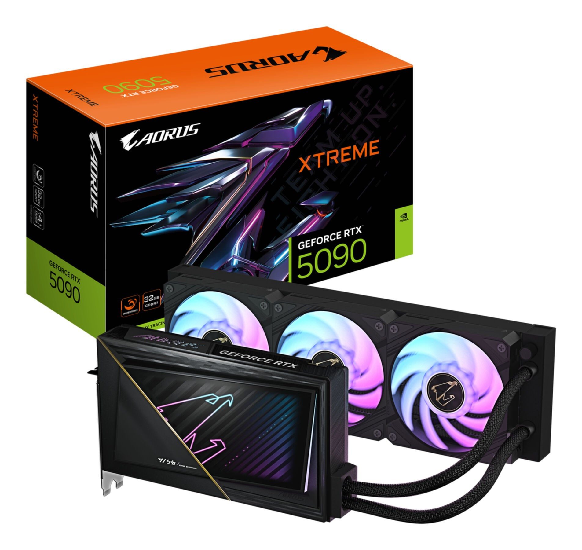 Gigabyte AORUS GeForce RTX 5090 XTREME WATERFORCE 32G Grafikkarte - 32 GB GDDR7 Grafikkarte