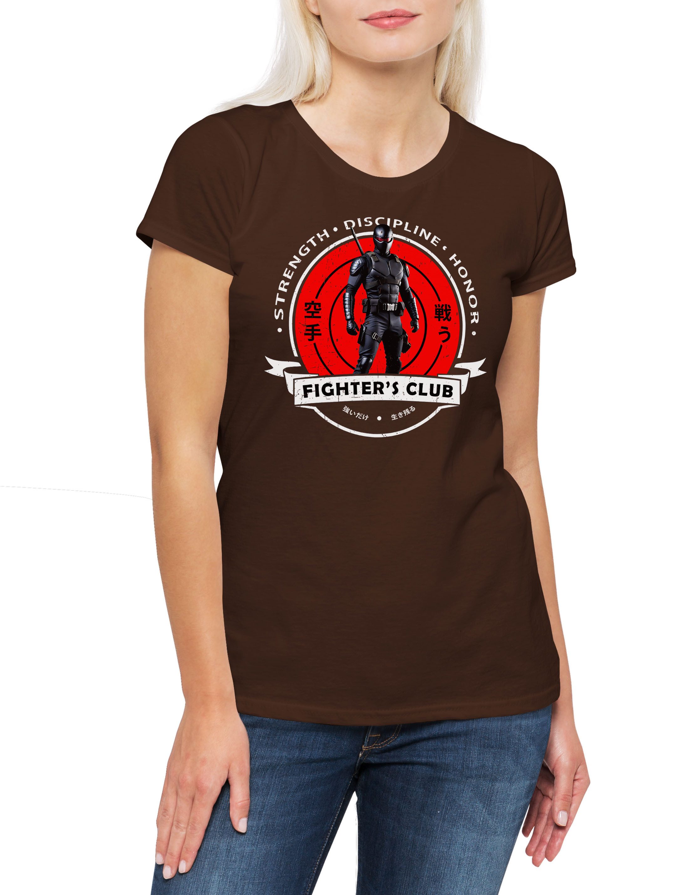 Urban Backwoods Print-Shirt Fighter's Club Snake II Damen T-Shirt Joe Action Ninja GI Eyes G.I. (1-tlg) Force Martial Arts Yo