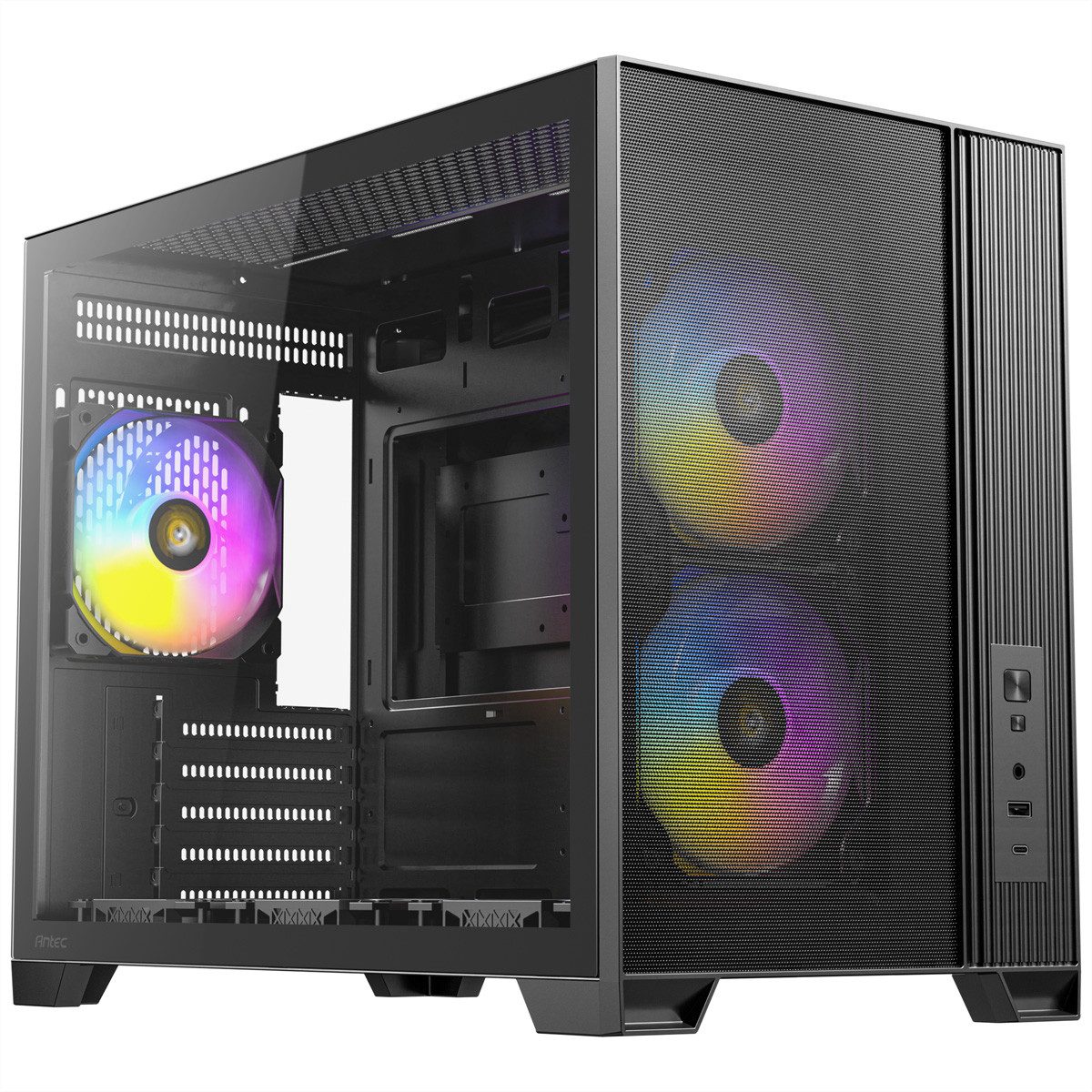 Antec PC-Gehäuse FLUX M ATX/Micro-ATX/ITX Midi Tower PC Gehäuse