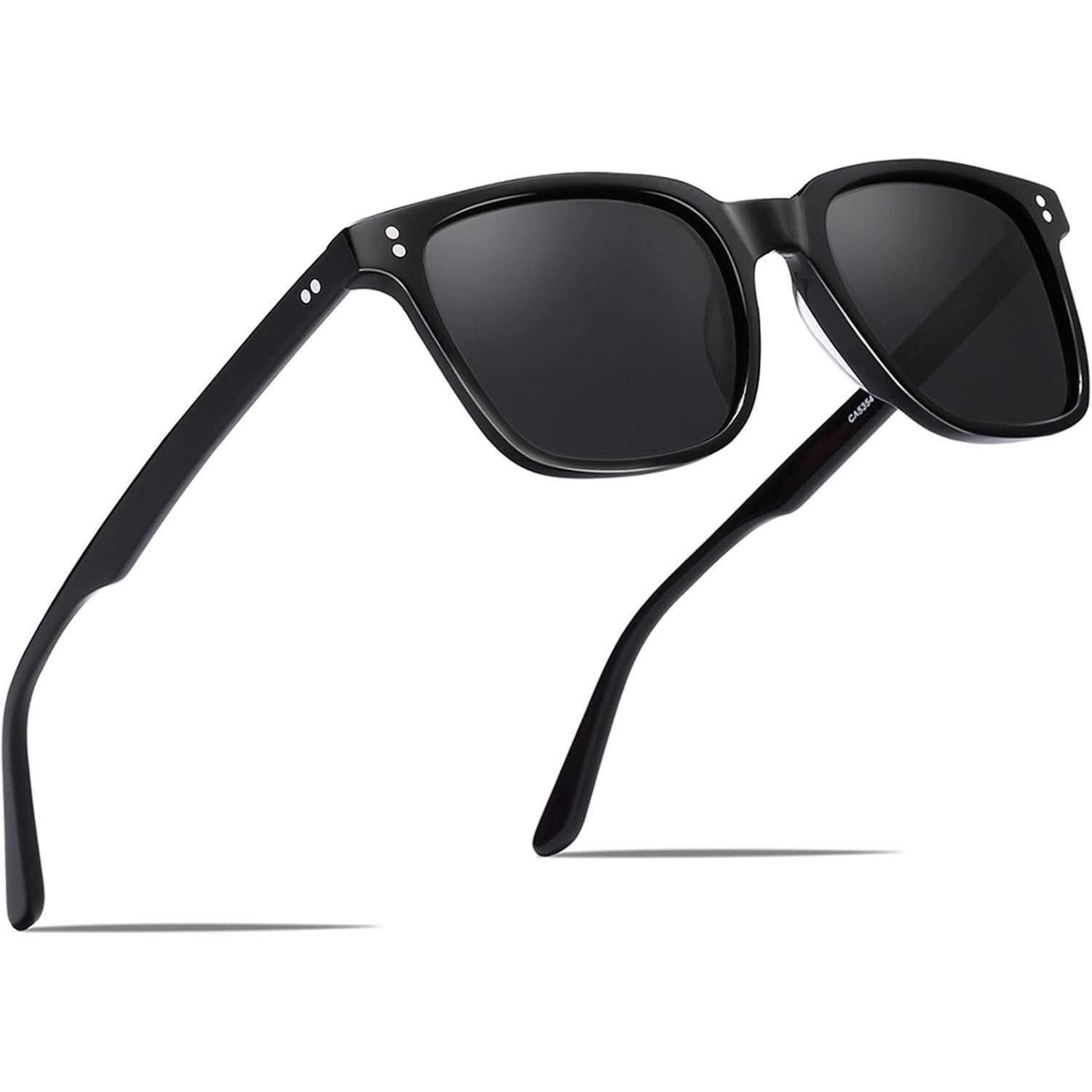 Retrosonnenbrille Sonnenbrille Damen polarisiert UV400 A-rahmen: Schwarz; Linsen: Grau