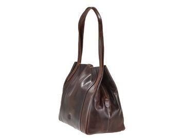 Greenburry Shopper "Rugged" Schultertasche Damen 32x29cm Leder teak braun, elegante Damentasche, Hobo Bag