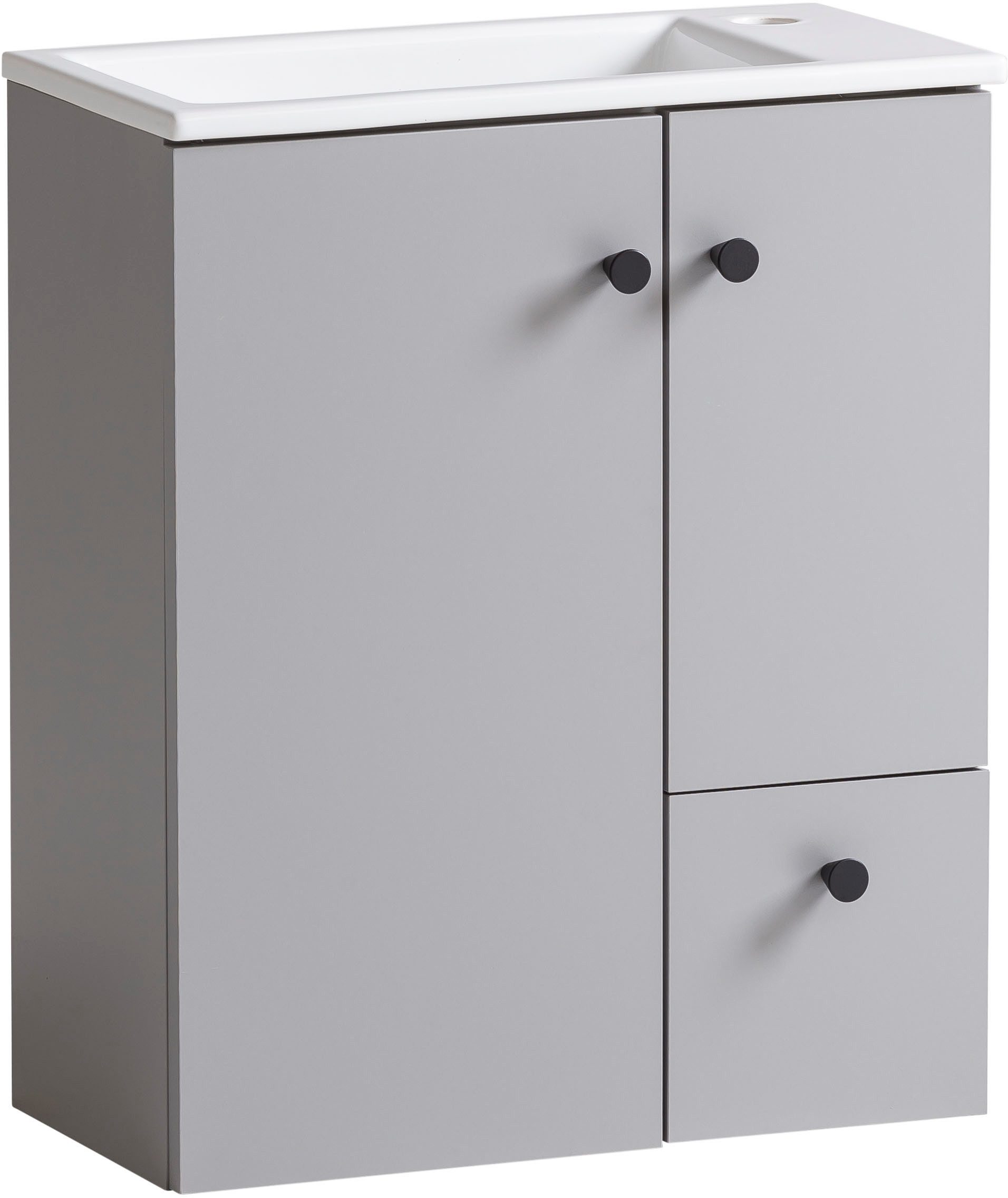 welltime Waschtisch Lugo, Waschtisch, melaminharzbeschichtet, Made in Germany, B: 50 cm, Solide Verarbeitung - Dieses Produkt ist in Deutschland gefertigt