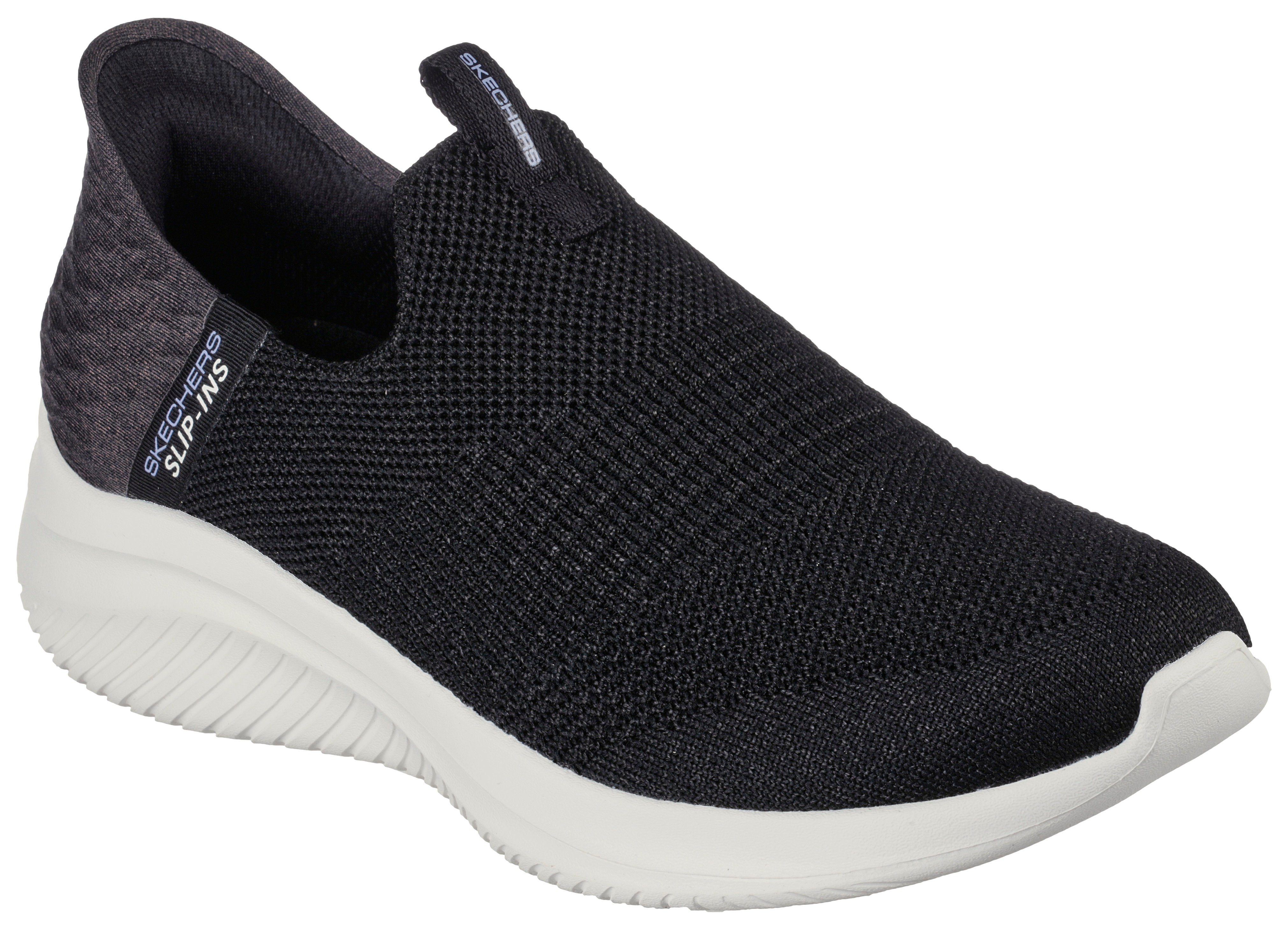 SMOOTH - Verarbeitung 3.0 in (20203182) ULTRA FLEX veganer Sneaker STEP Slip-On Skechers BLACK
