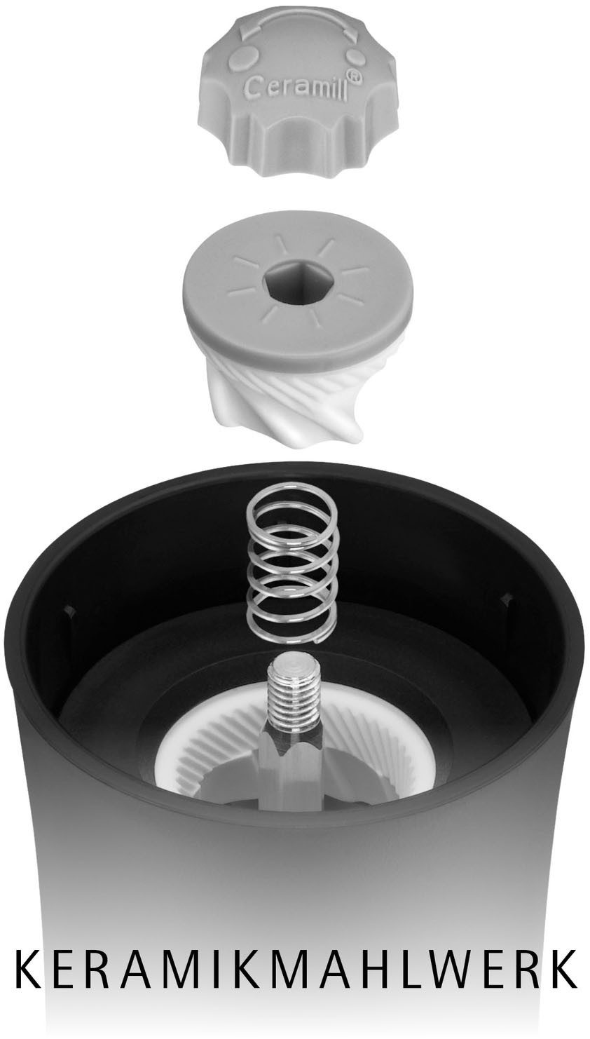 WMF Salz-/Pfeffermühle Ceramill Trend manuell, (1 Stück), unbefüllt