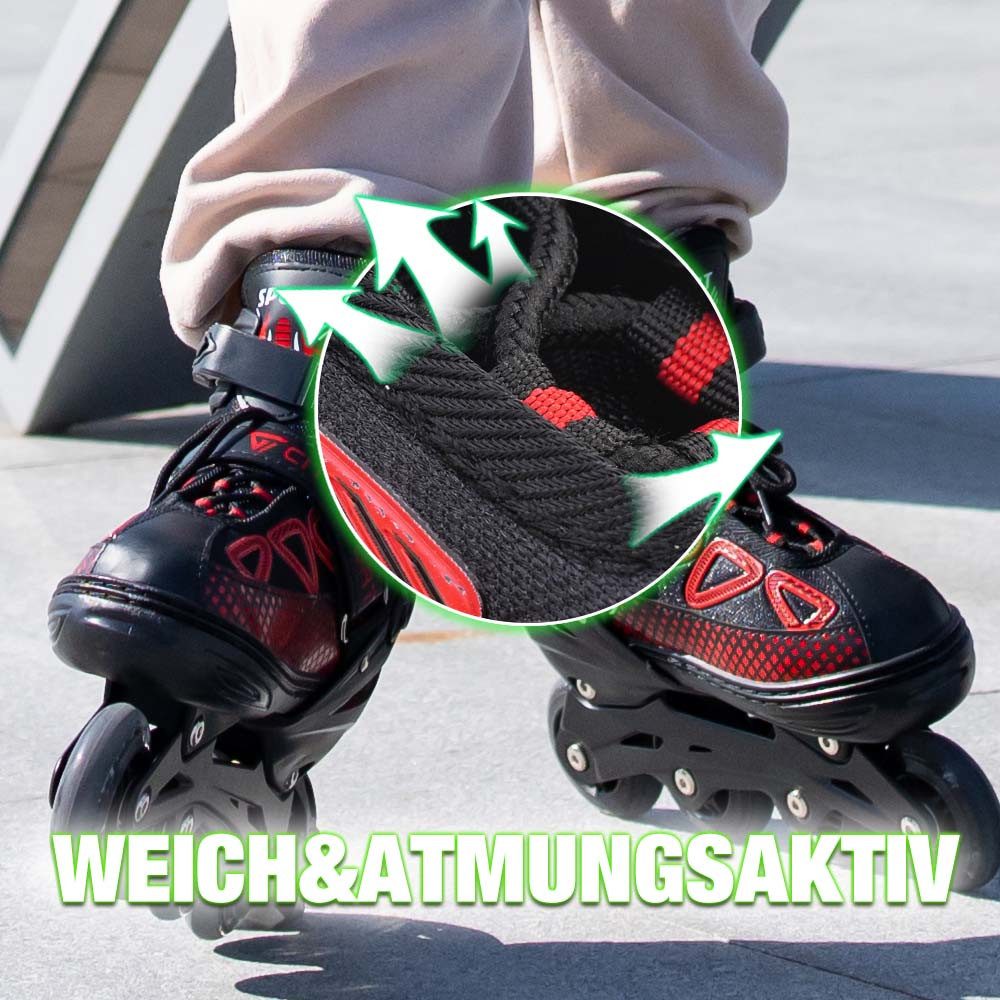 CITYSPORTS Rollschuhe Verstellbar Inliner Leucht Inlineskates für Mädchen/Jungen, mit Leuchtenden Rädern,Geschenke für Mädchen/Jungen