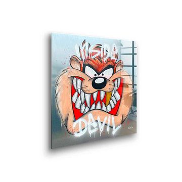 DOTCOMCANVAS® Acrylglasbild Inside Devil - Acrylglas, Acrylglasbild Looney Tunes Tasmanischer Teufel Comic Cartoon Wandbild