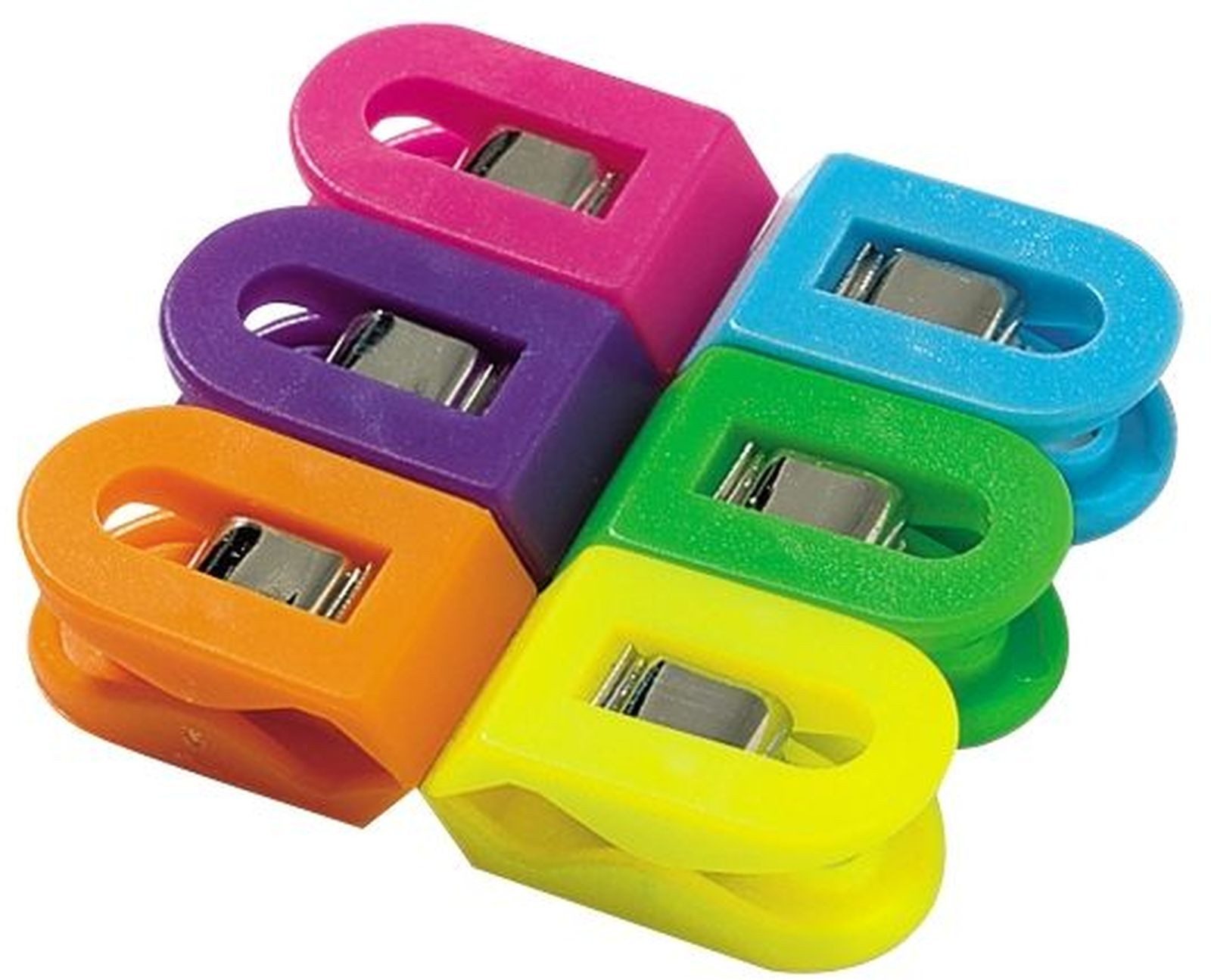 Büroklammer Briefklemmer Multi Clip Liliput 15x25mm VE=4 Stück Leuchtfarben sortie