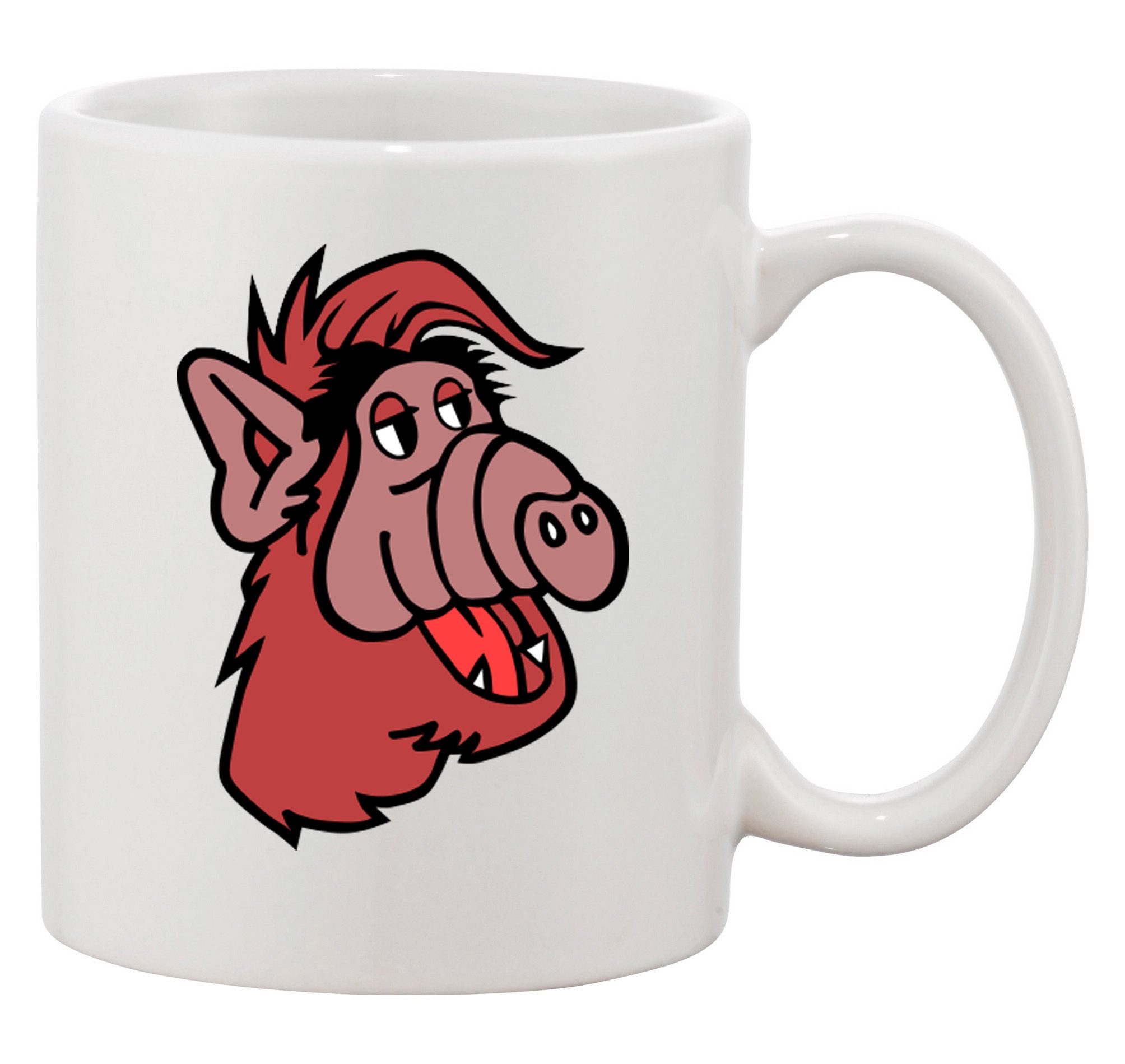 Blondie & Brownie Tasse Alf Tasse Retro Kult Comic Print Becher TV Serie Fanmotiv Keramik Mug, 1-tlg., Keramik, Alf Tasse Retro Kult Comic Print Motiv