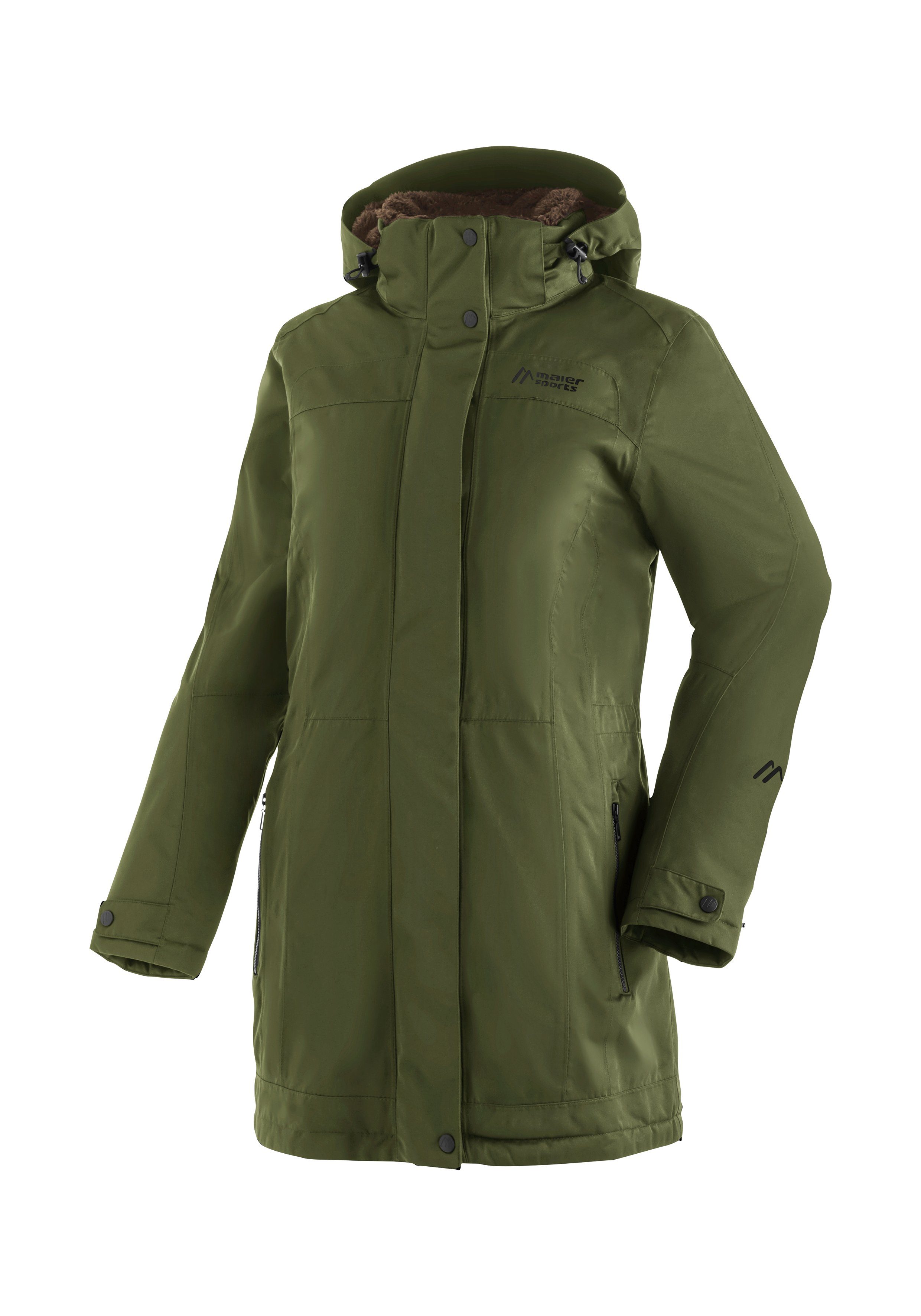 Maier Sports mit Funktionsjacke 2 dunkelgrün Outdoor-Mantel Wetterschutz vollem Lisa