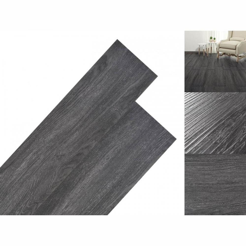 vidaXL Ламинат PVC Ламинат Dielen 5,26 m² 2 mm Schwarz und Weiß