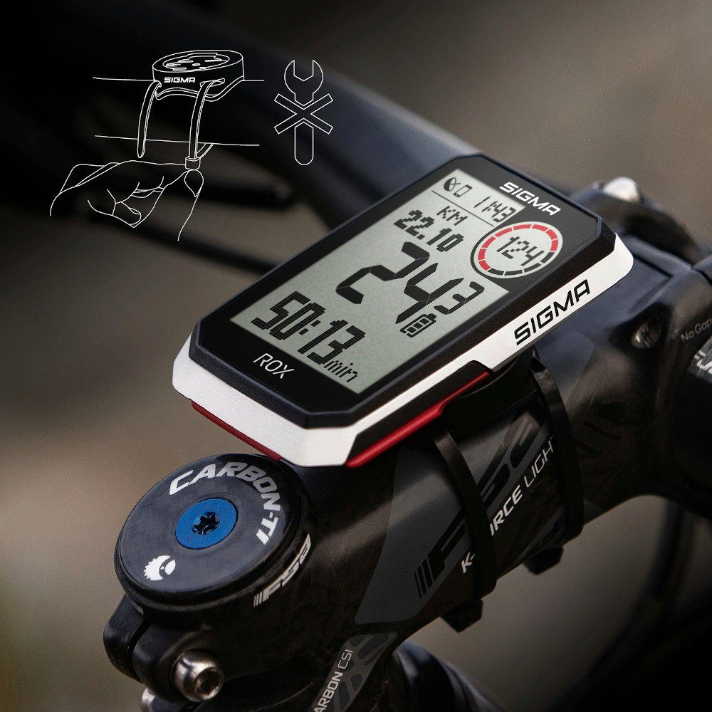 SIGMA SPORT Fahrradcomputer »Rox 4.0 HR Set GPS Fahrrad-Navi Fahrradtacho  Komoot« online kaufen | OTTO