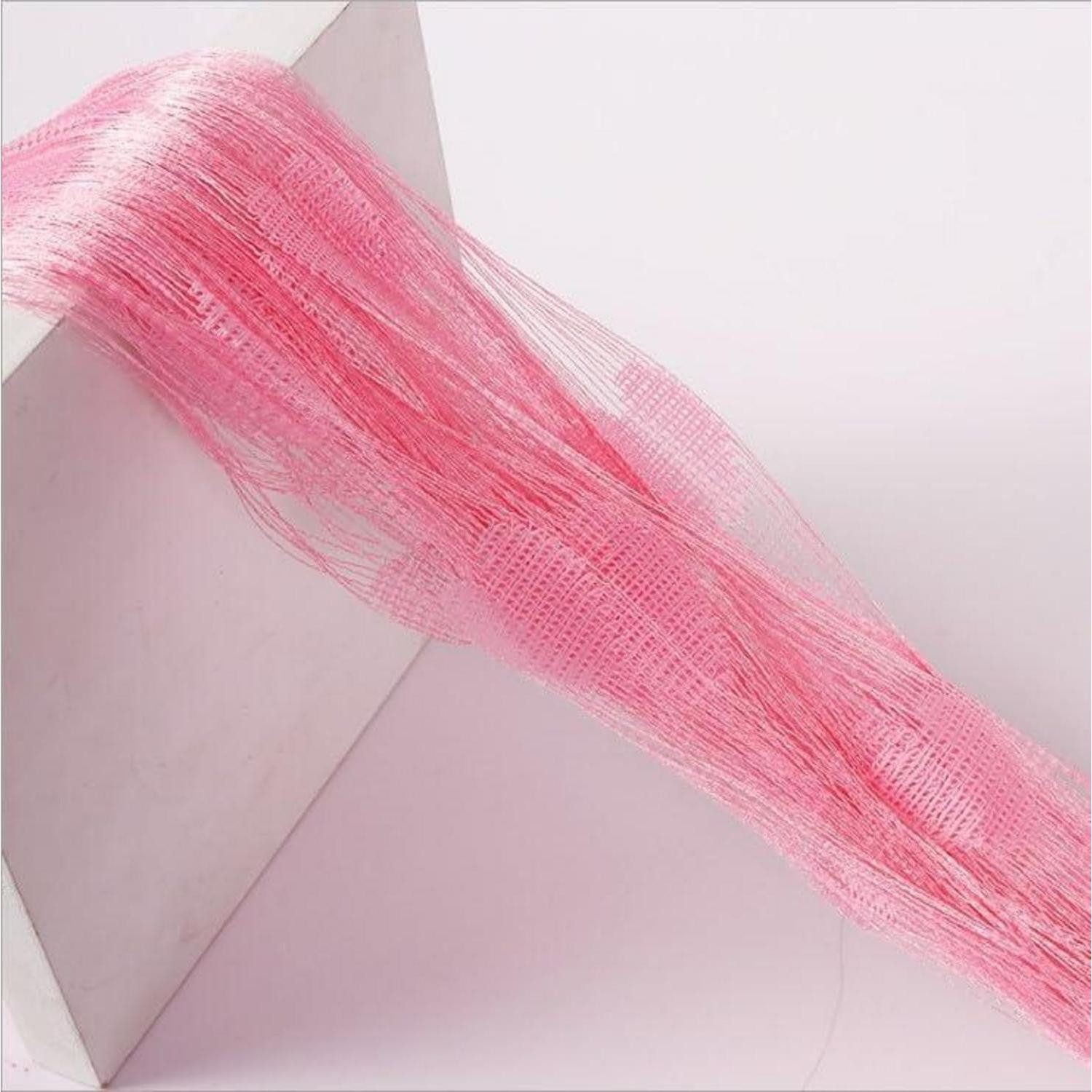 LuxusKollektion Fadenvorhang Fadenvorhang Herz Rosa 100x200cm (4 St)