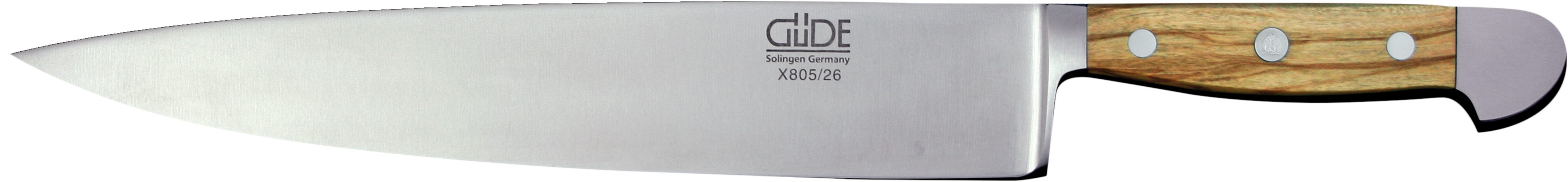 Güde Messer Solingen Kochmesser Güde Alpha Kochmesser 26cm, Olivenholz