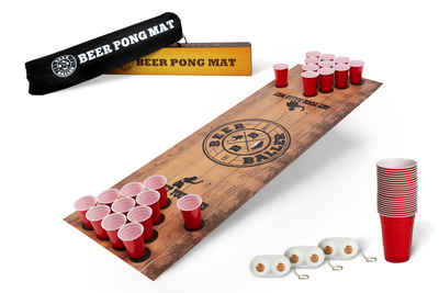 BeerBaller Spielmatte BeerBaller® Beer Pong Matte – Bier Pong für Unterwegs (Komplett Set), Beer Pong überall