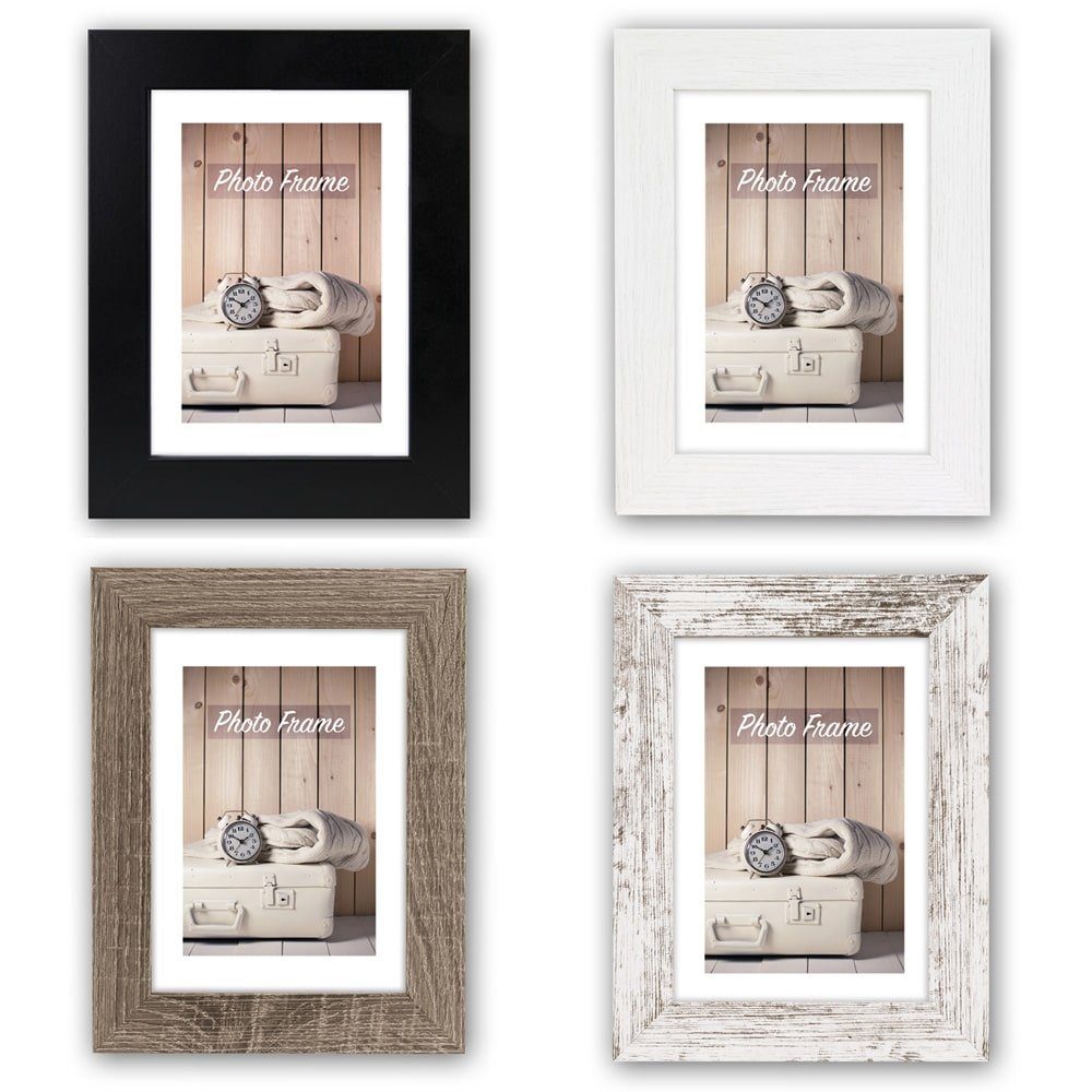matches21 HOME & HOBBY Bilderrahmen Edler Vintage Holz Bilderrahmen rechteckig creme-weiss braun 10x15 cm, Wand-Deko Fotorahmen im Hochformat, Querformat zum St – Bild 3 von 3