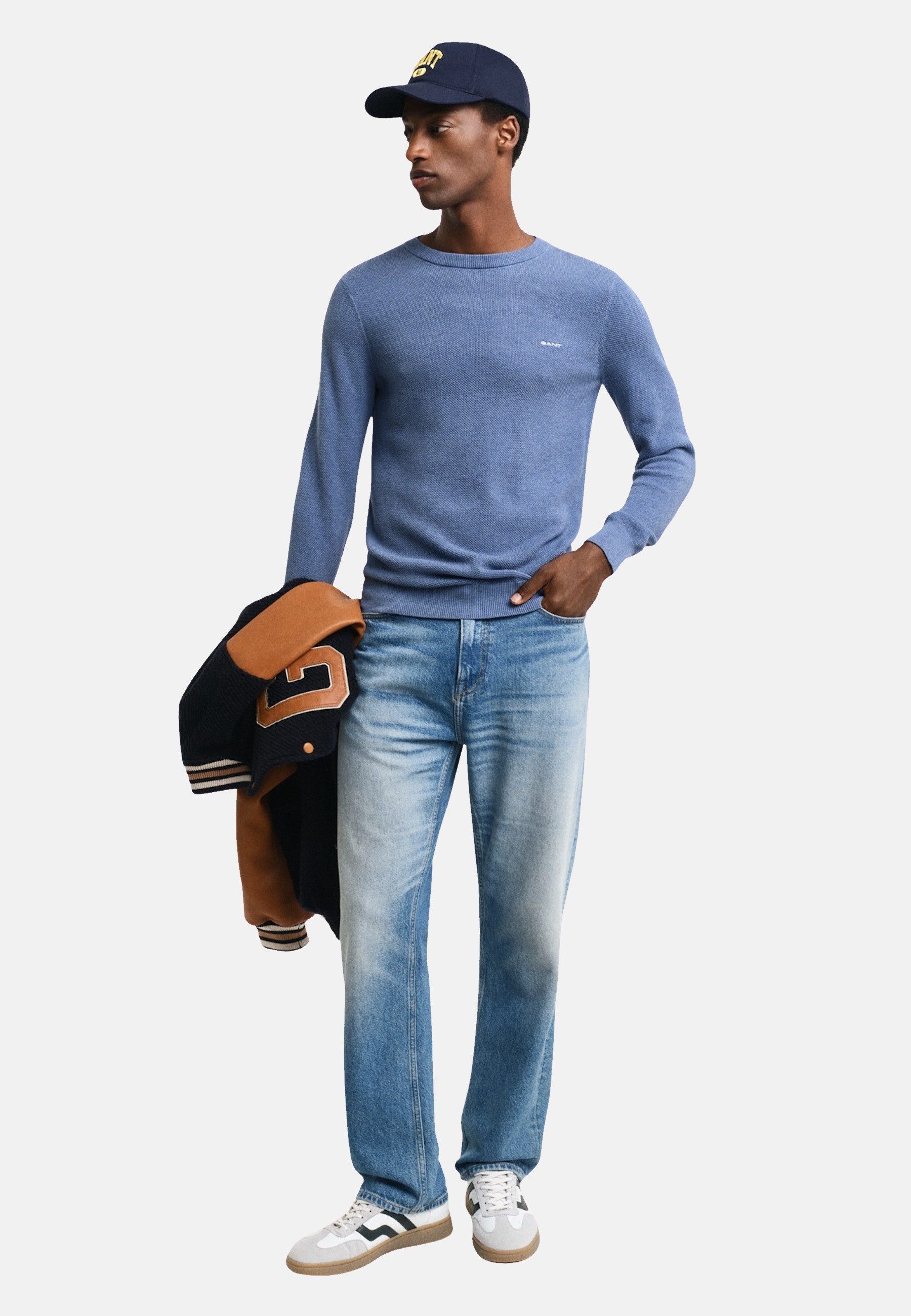 Gant Strickpullover Strickpullover Pullover R-Neck (1-tlg) günstig online kaufen