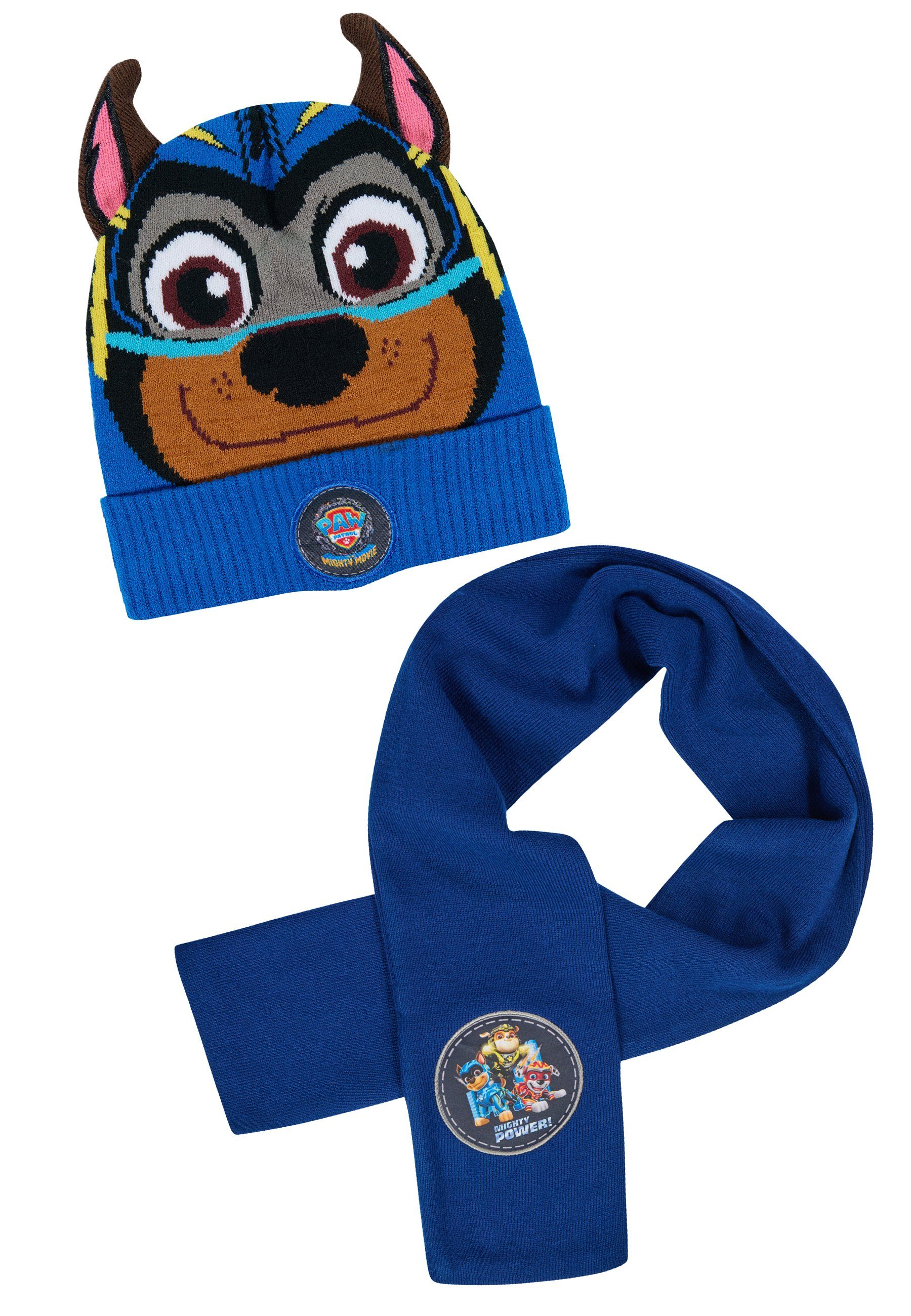 ONOMATO! Beanie Paw Patrol Chase Jungen Kinder Winter-Set Mütze & Schal (SET)