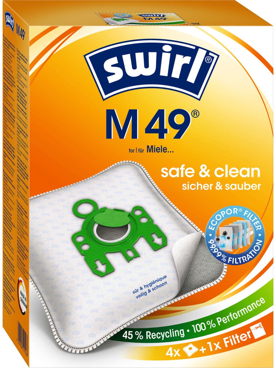 Swirl Пылесборники Swirl M 49 EcoPor Пылесборники 4 Staubbeutel