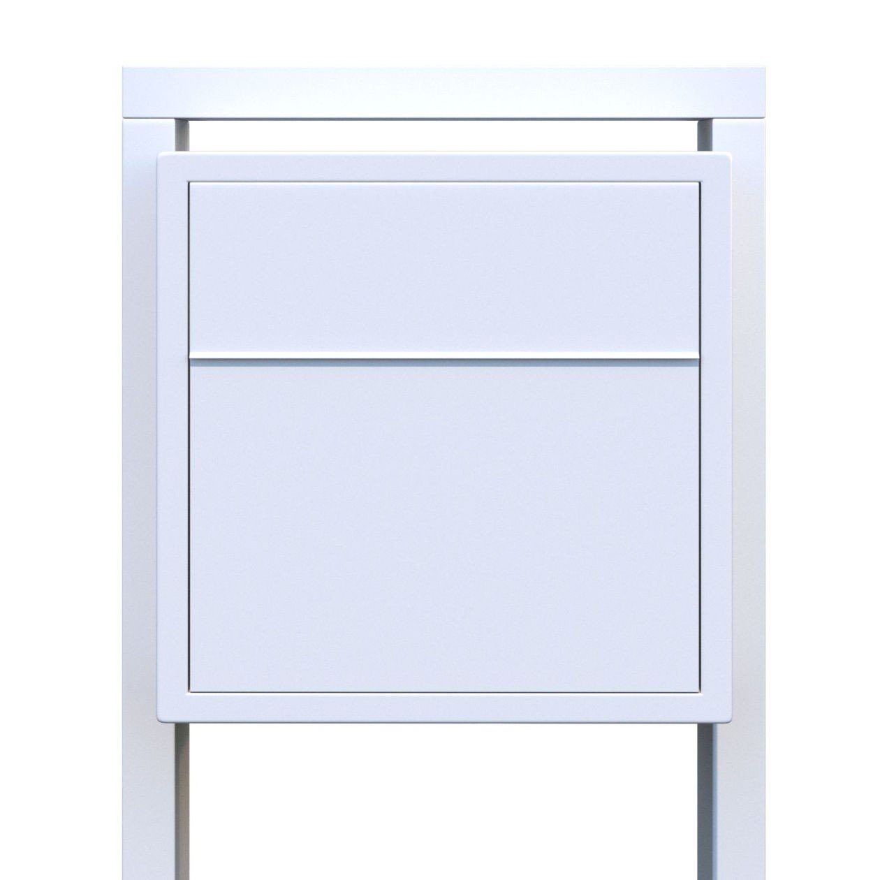 Bravios Briefkasten Standbriefkasten Soprano Weiß