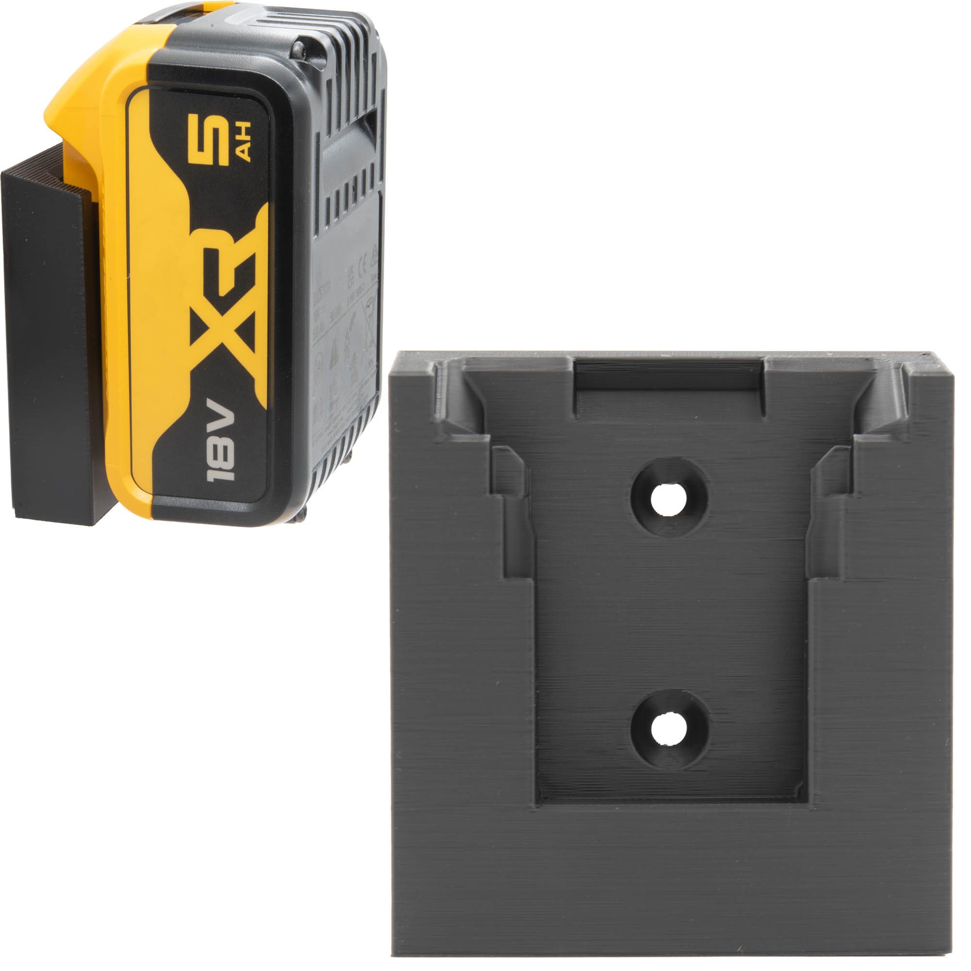 TSB Werk Werkzeughalter Akkuhalter für DeWALT Akku Wandhalter Halter 18V, 1-tlg., Akkuwandhalter, Wandhalterung