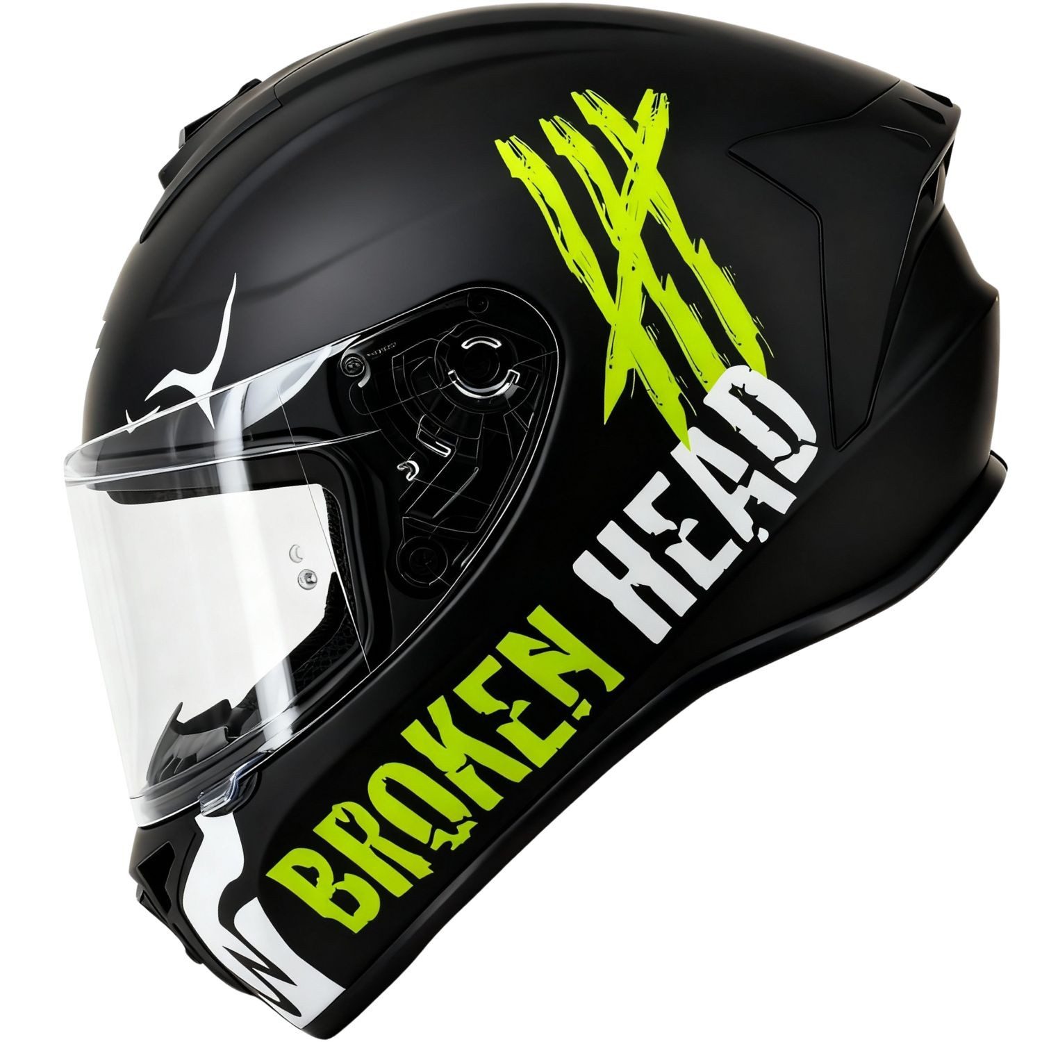 Broken Head Motorradhelm Adrenalin Therapy 4X Black-White Matt, ein Helm für Adrenalin Junkies