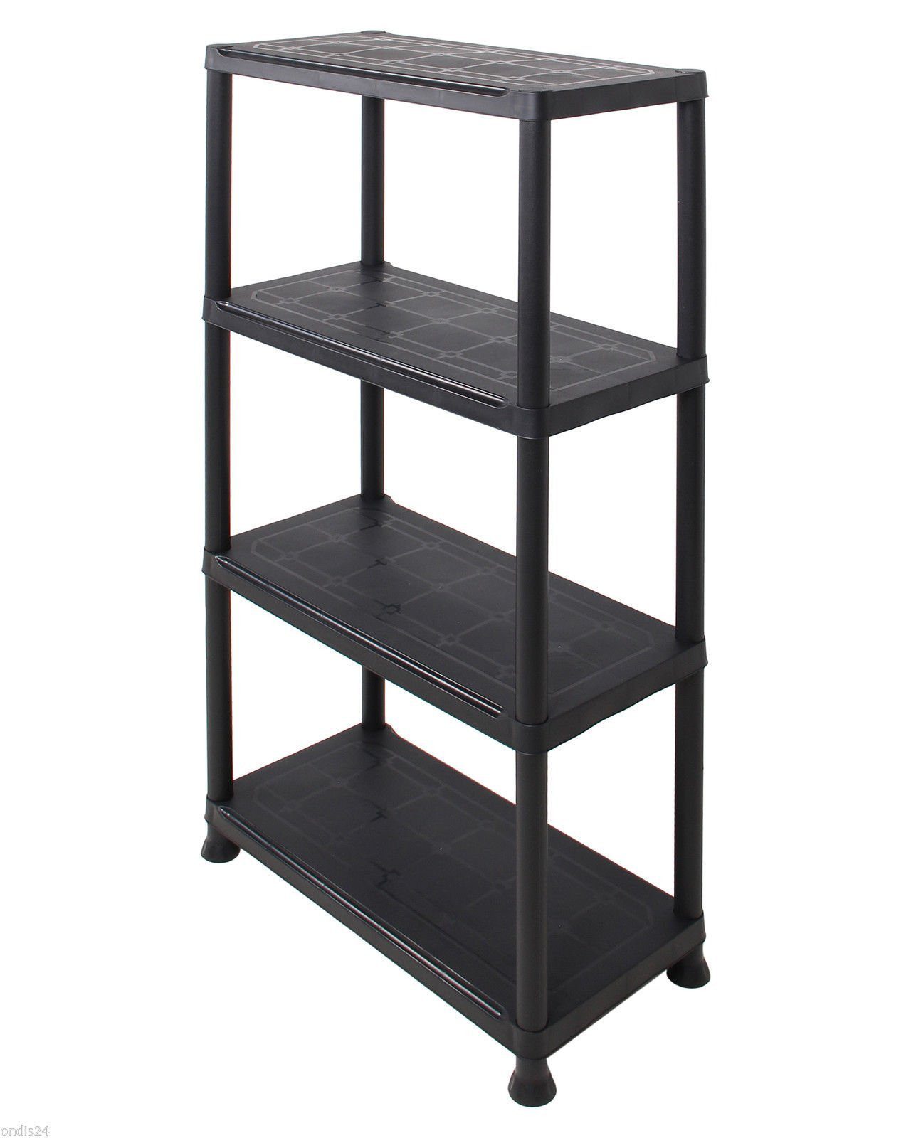 ONDIS24 Steckregal 3x Kunststoffregal, 60 x 30 x 131 (H) cm, 4 Böden, Schwerlastregal, bis zu 80 kg, Regal, Lagerregal - 3er Pack