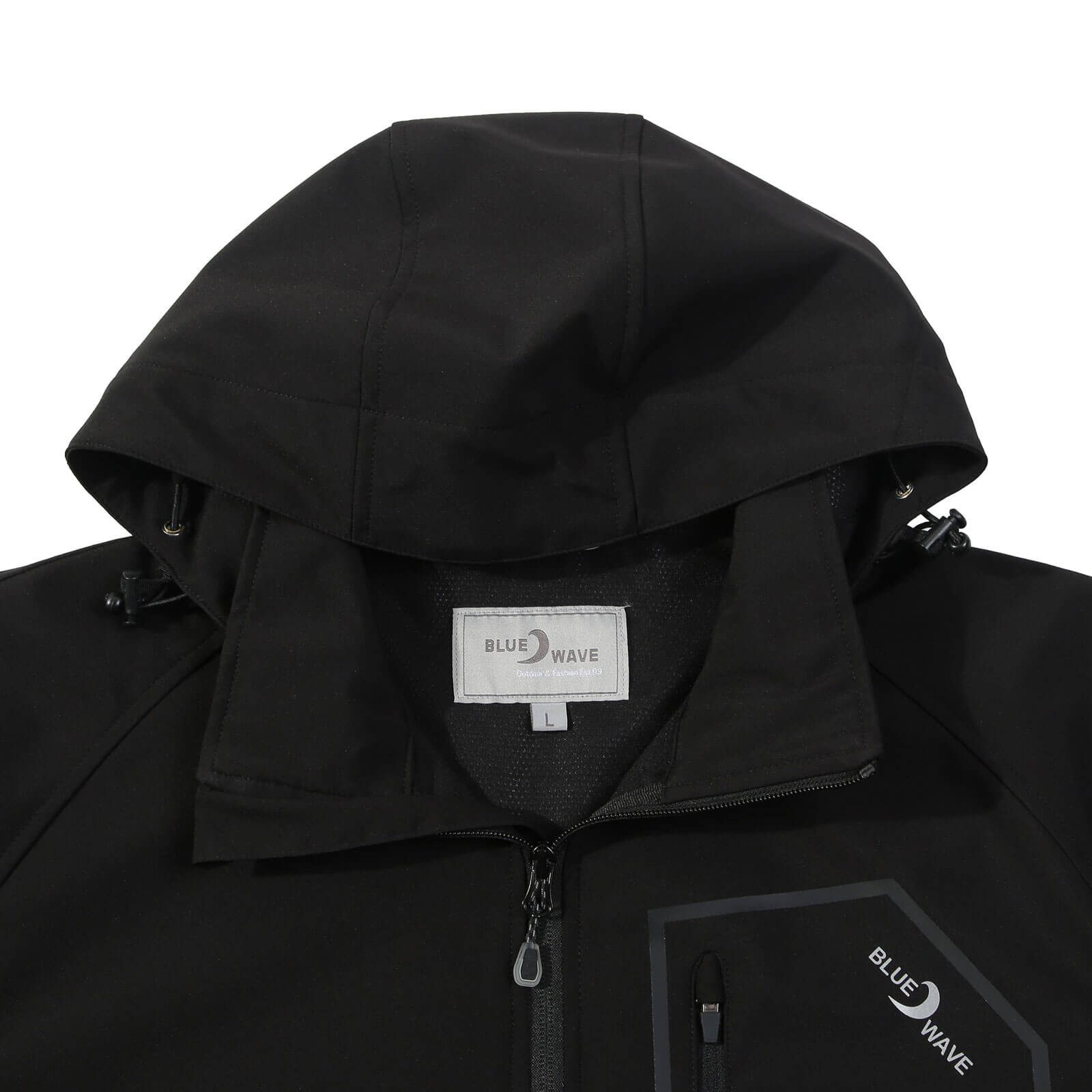 Blue Wave Softshelljacke Louis Herren Jacke Louis mit verstellbarer Kapuze - winddicht & atmungsaktiv