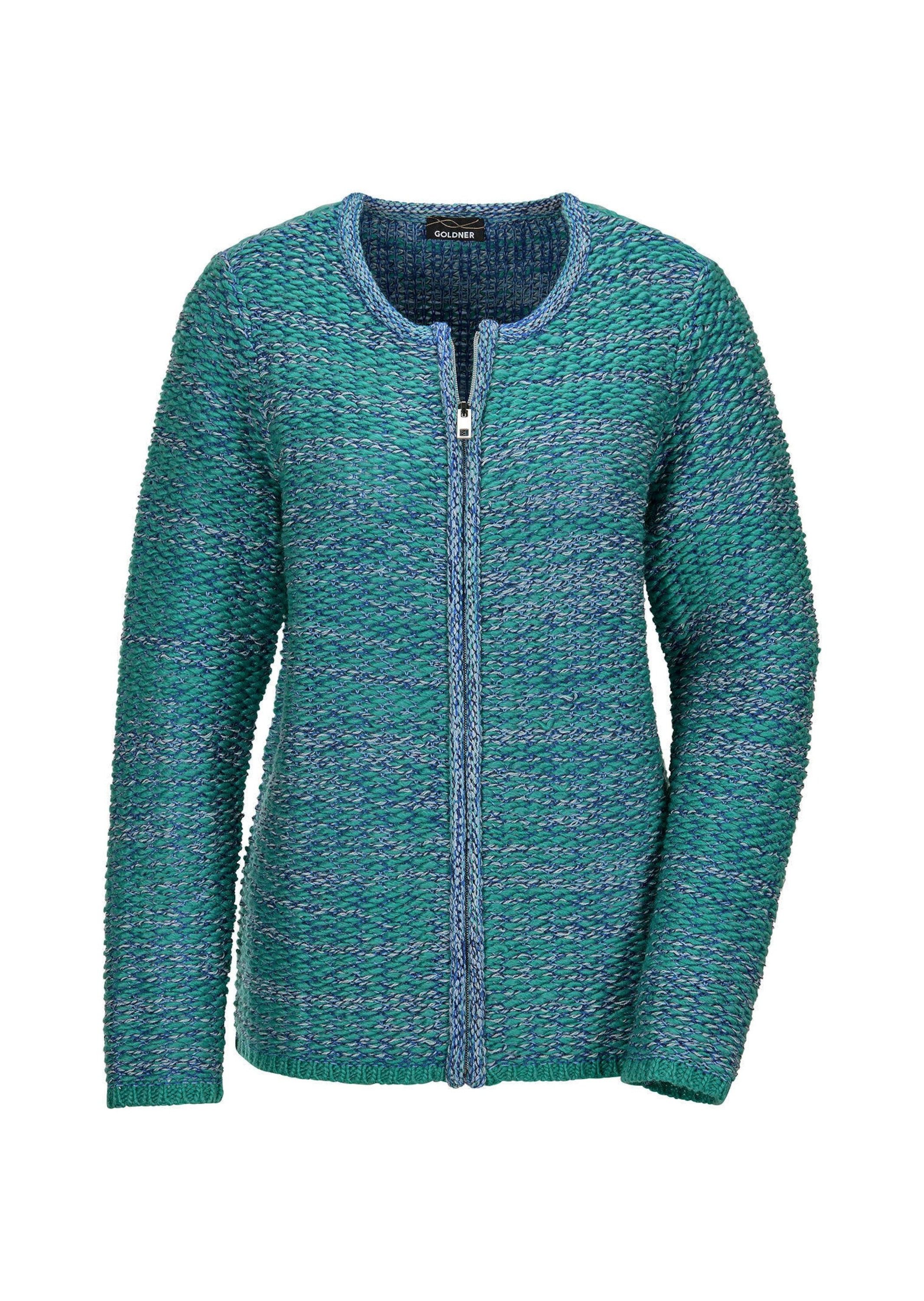 Strickjacke Strukturjacke mit Rollband