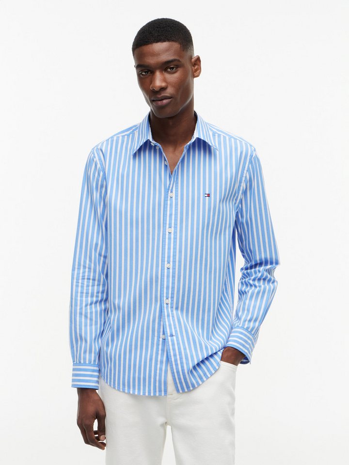 Tommy Hilfiger Langarmhemd FLEX POPLIN SEASONAL STRIPE SHT Regular Fit Flex Cotton