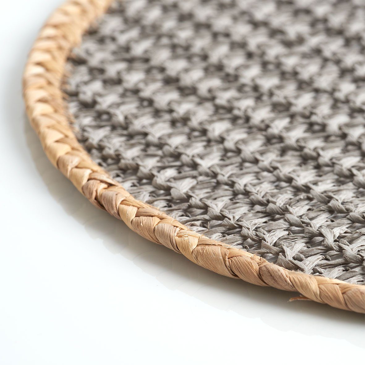 Zeller Present Platzset Nature, (1-St), Papier-Mix, grau, Papier / Reisschale, Ø38 cm (1 Stück)