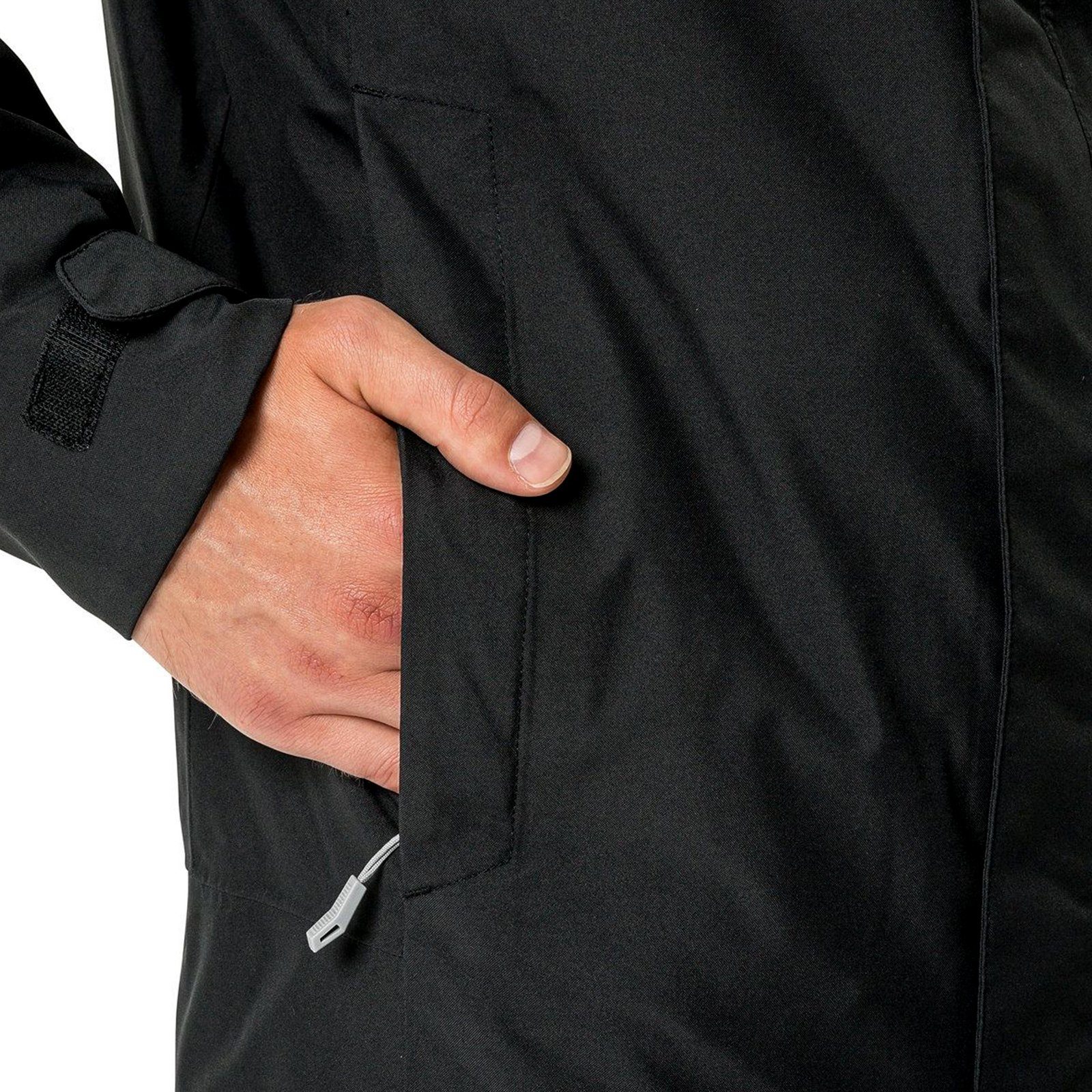 VAUDE Winterjacke Jacket Padded verstellbarer black Rosemoor Kapuze mit