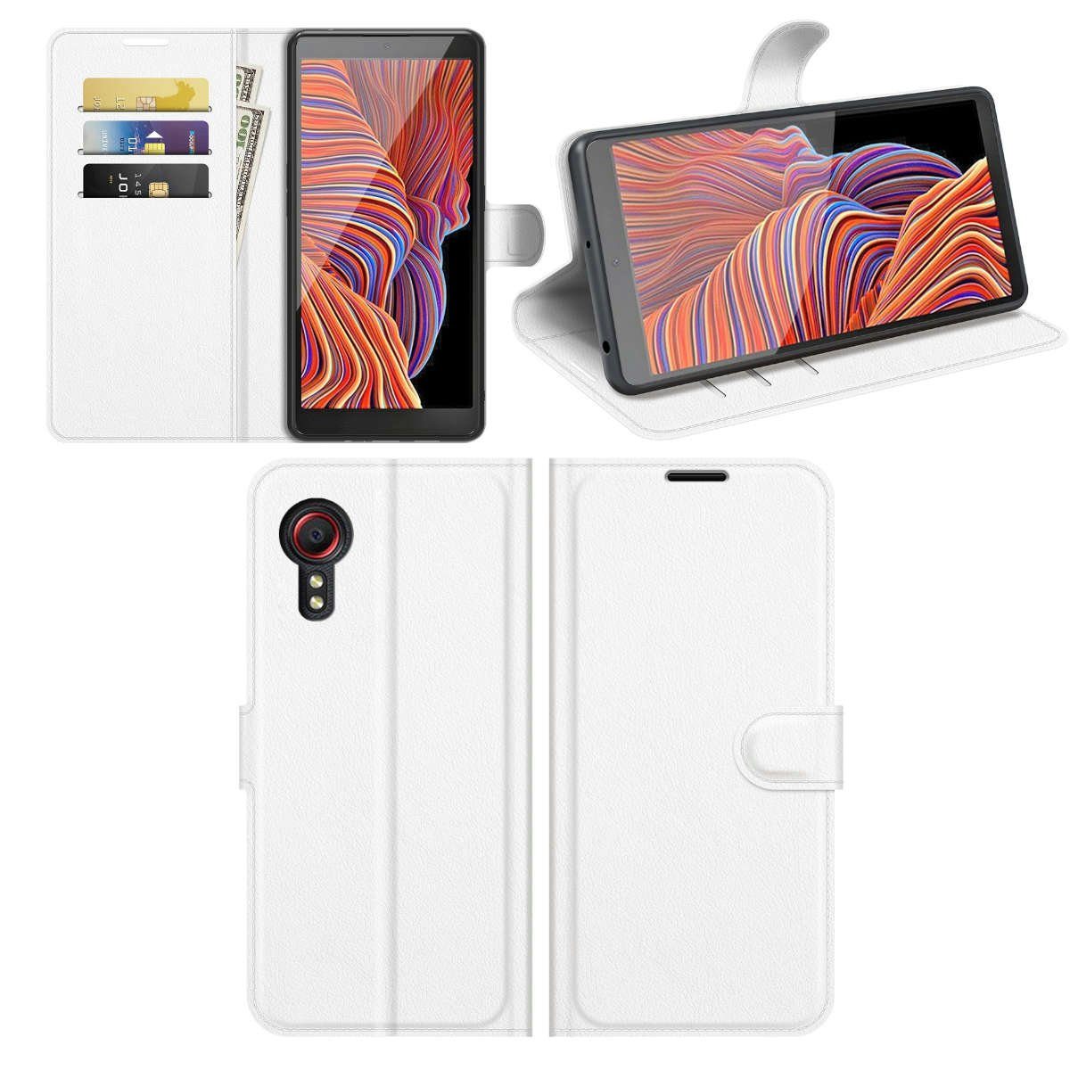 Wigento Handyhülle Für Samsung Galaxy Xcover 5 Handy Tasche Wallet Schutz  Hülle Case Etui