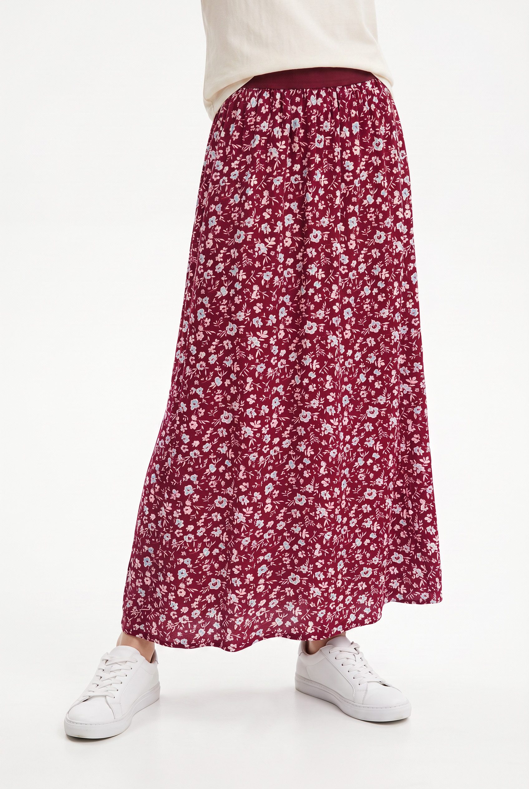 ONLY Maxirock ONLVENEDIG AOP LIFE LONG SKIRT Viskose, wadenlang