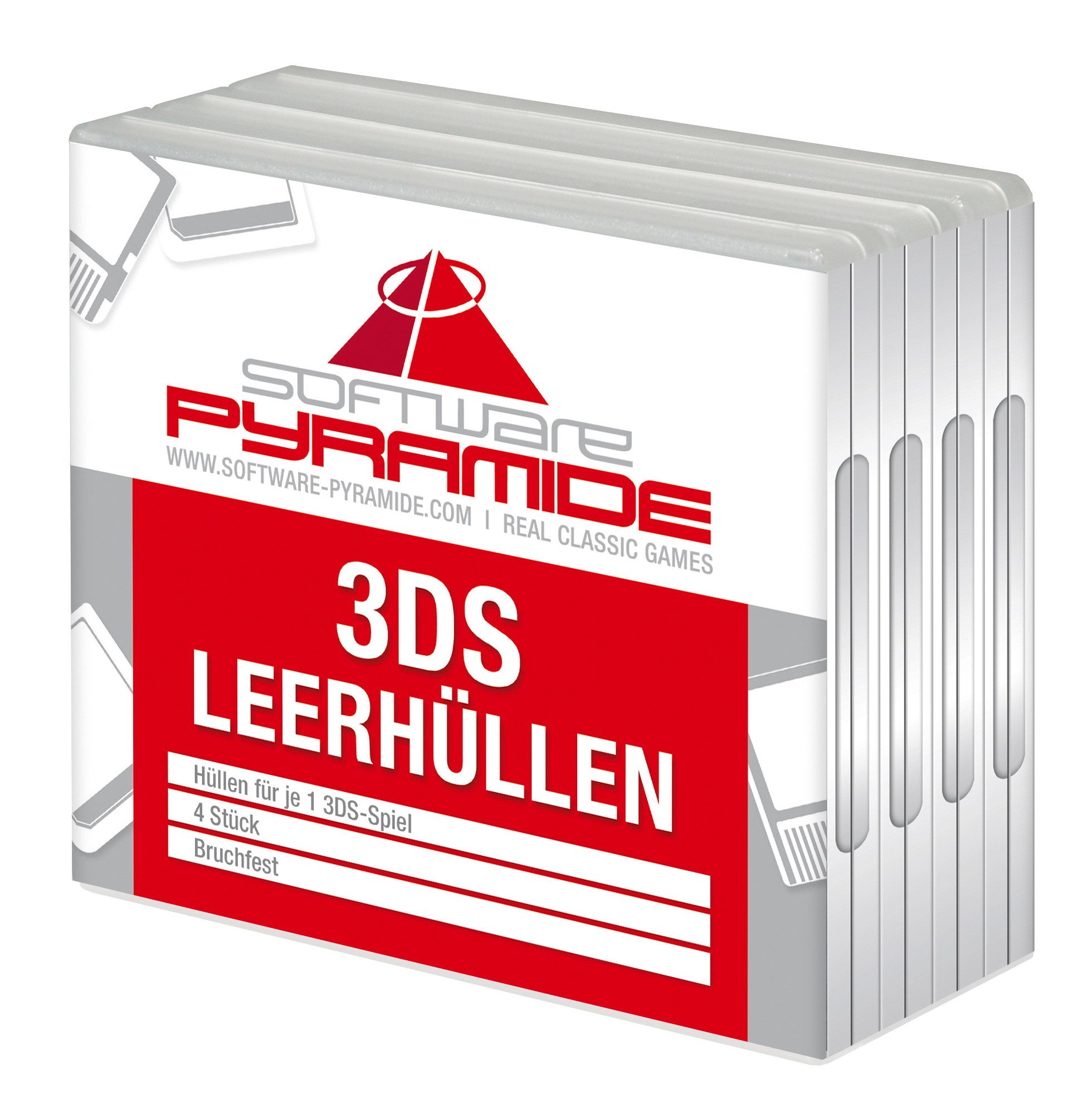 Software Pyramide CD-Hülle 3DS-Leerhüllen 4er-Pack, weiß - Nintendo 3DS (NEU & OVP)